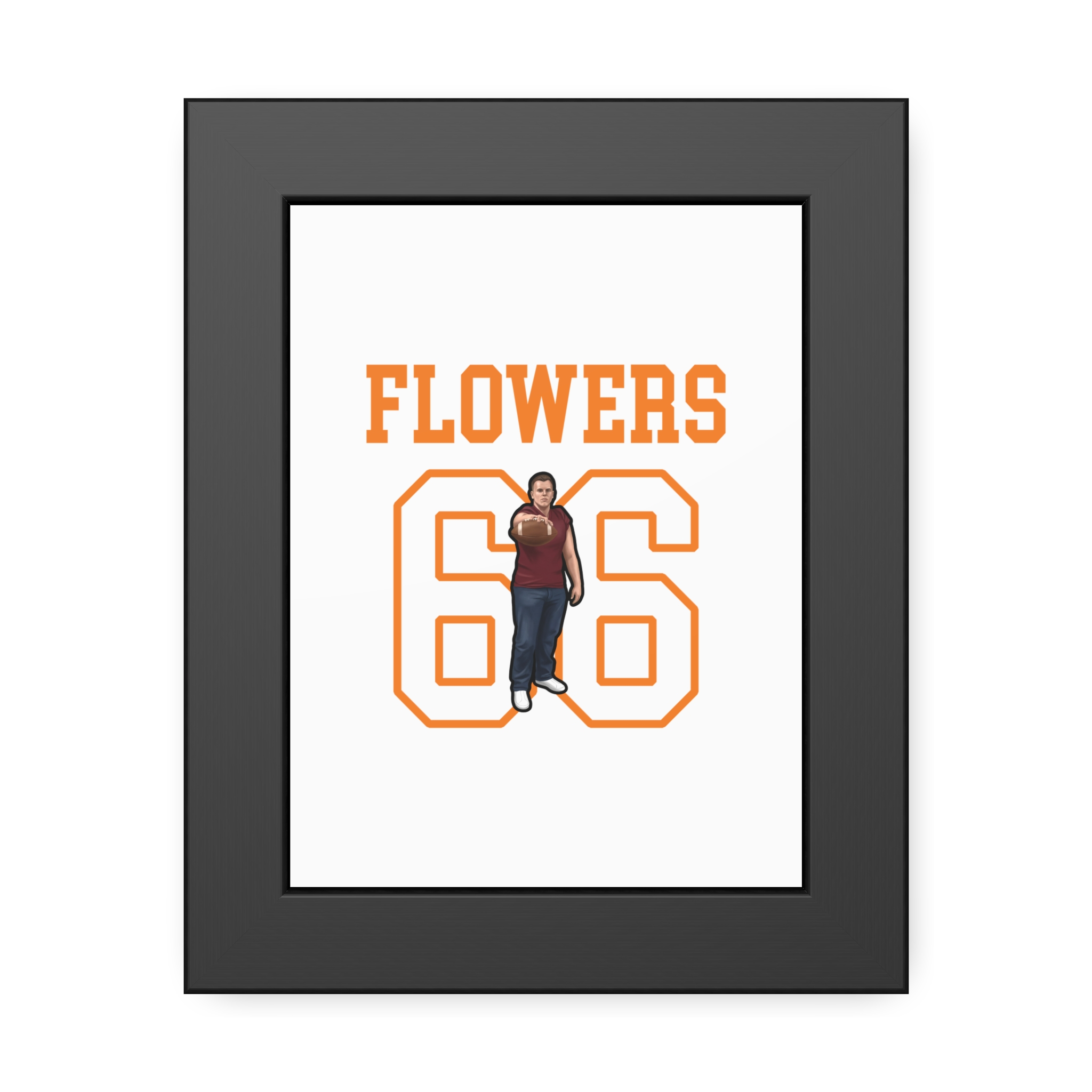 Framed Poster — character_shirsey in Black