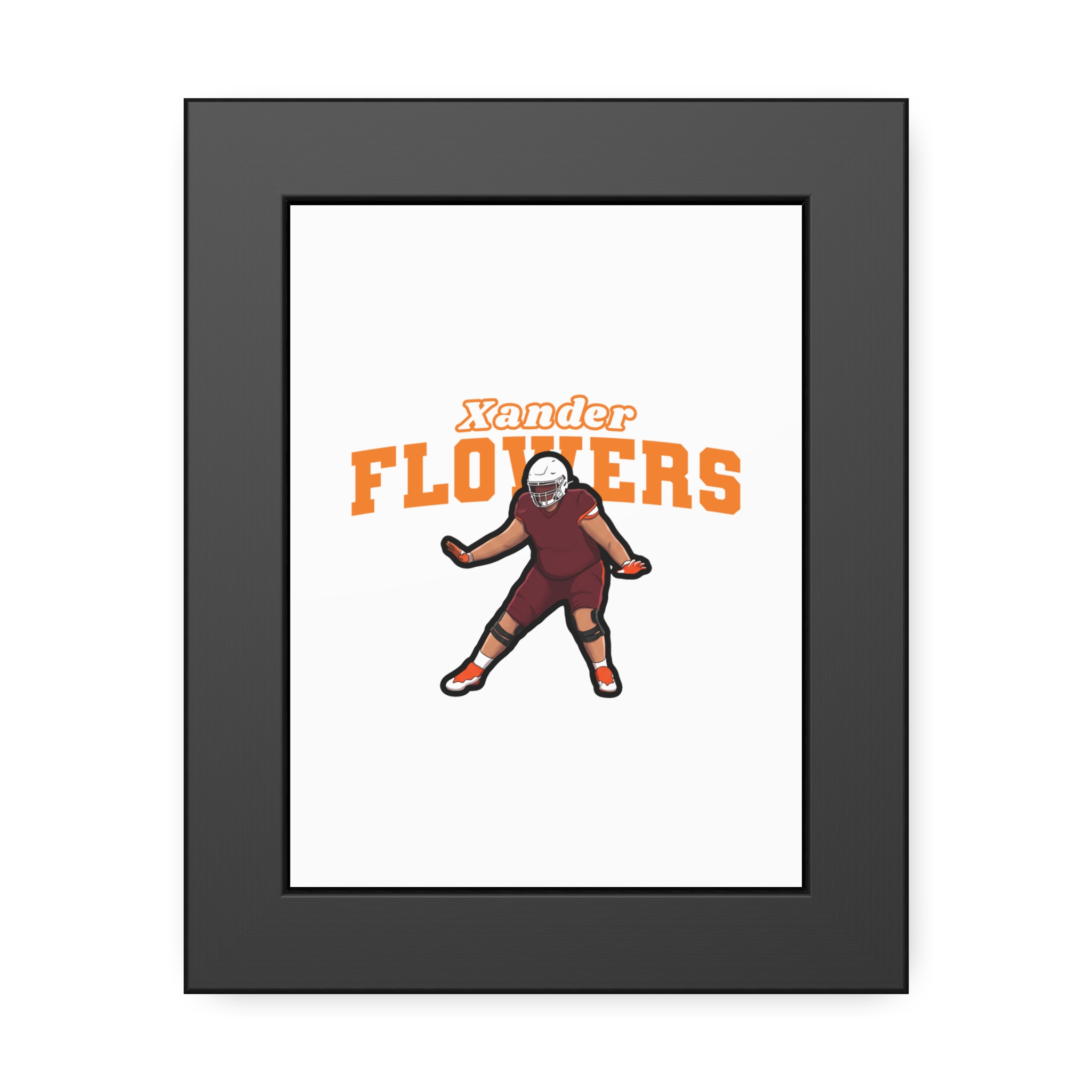 Framed Poster — character_name_arch in Black