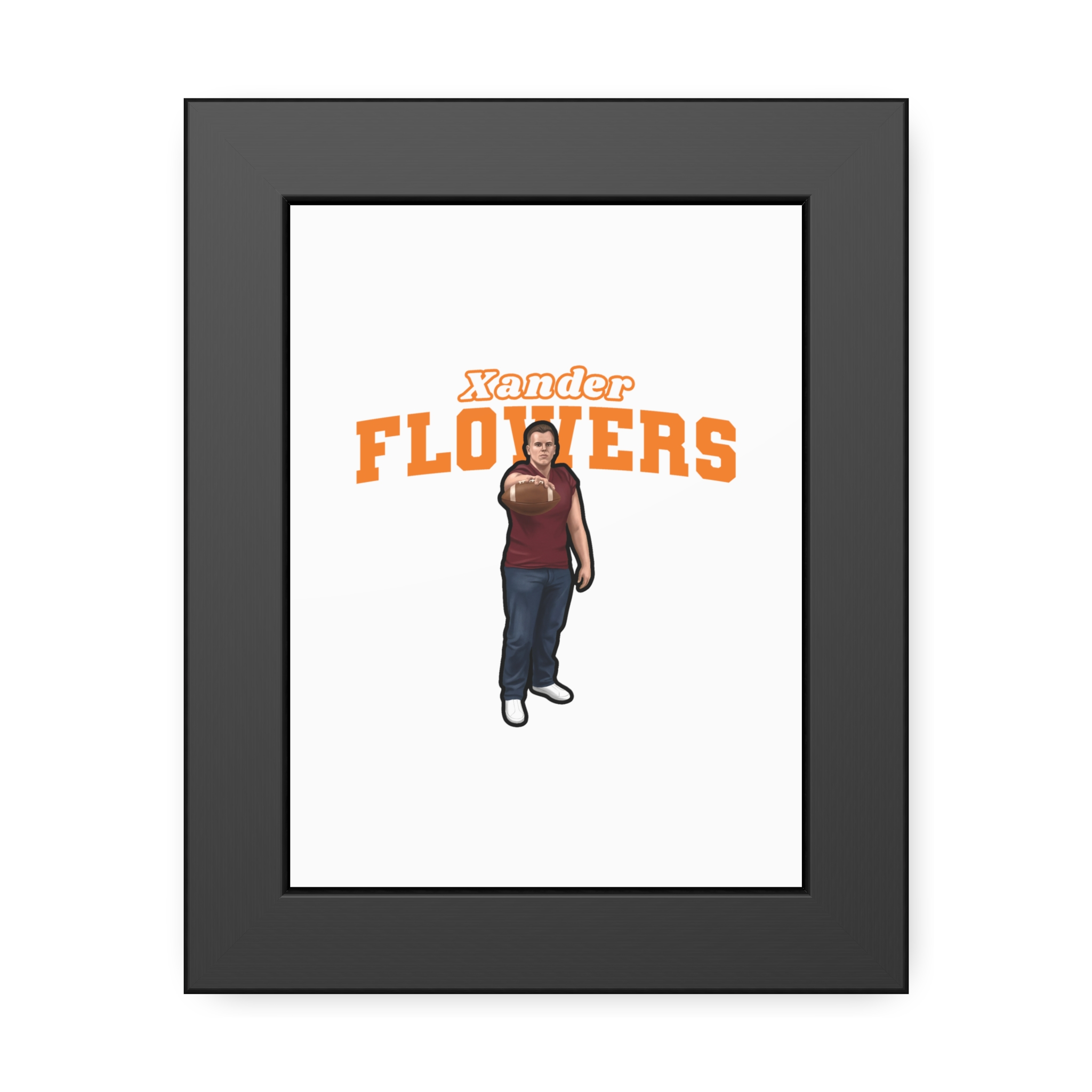 Framed Poster — character_name_arch in Black