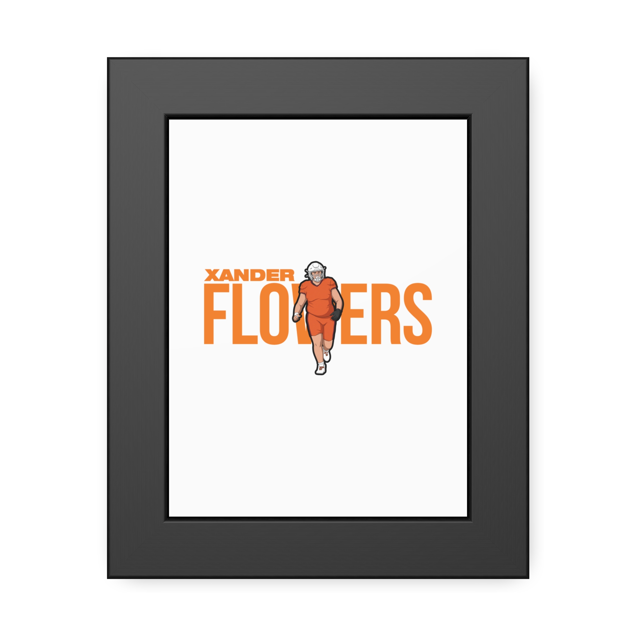Framed Poster — character_player_name in Black