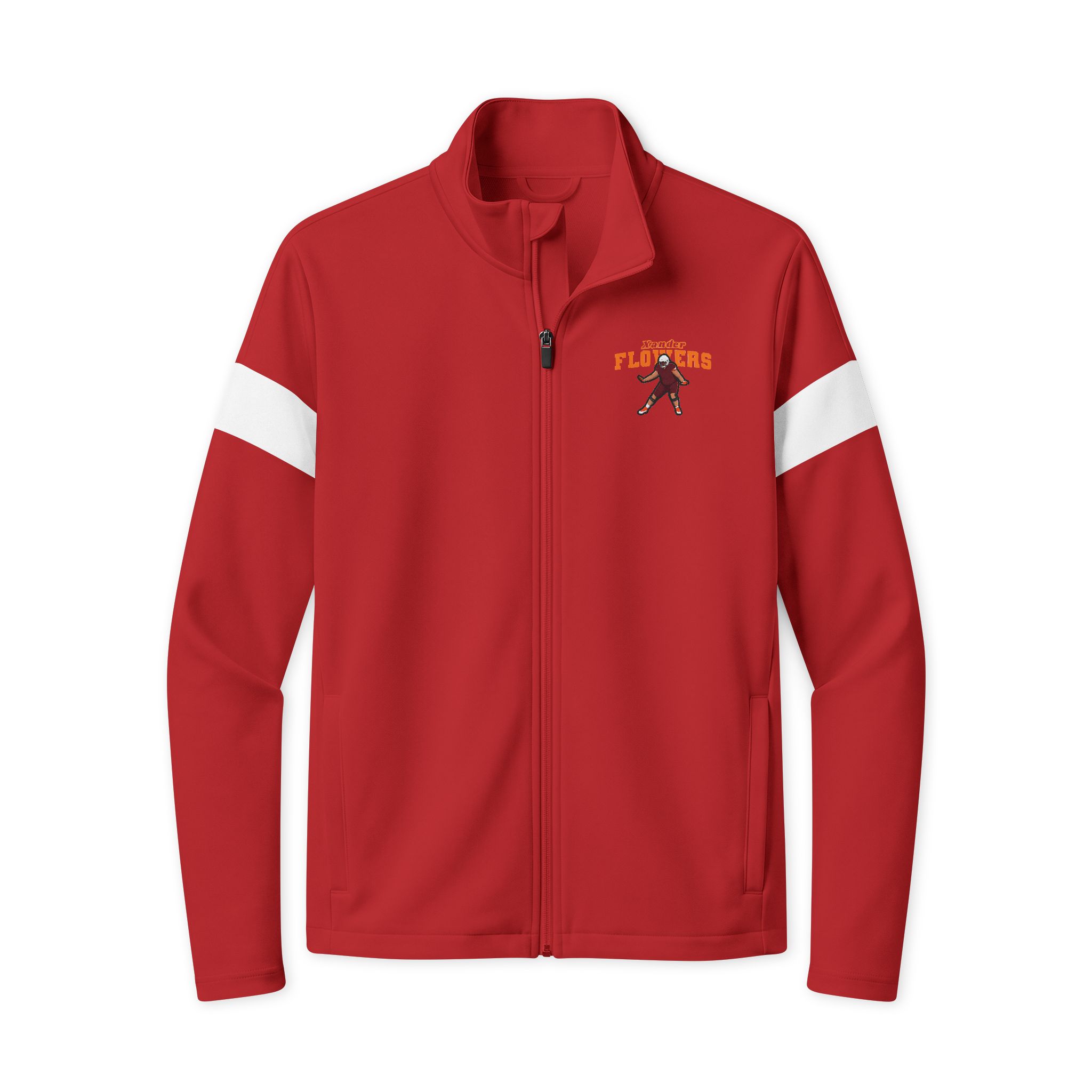 Travel Full-Zip Jacket — character_name_arch in Deep Red/ White