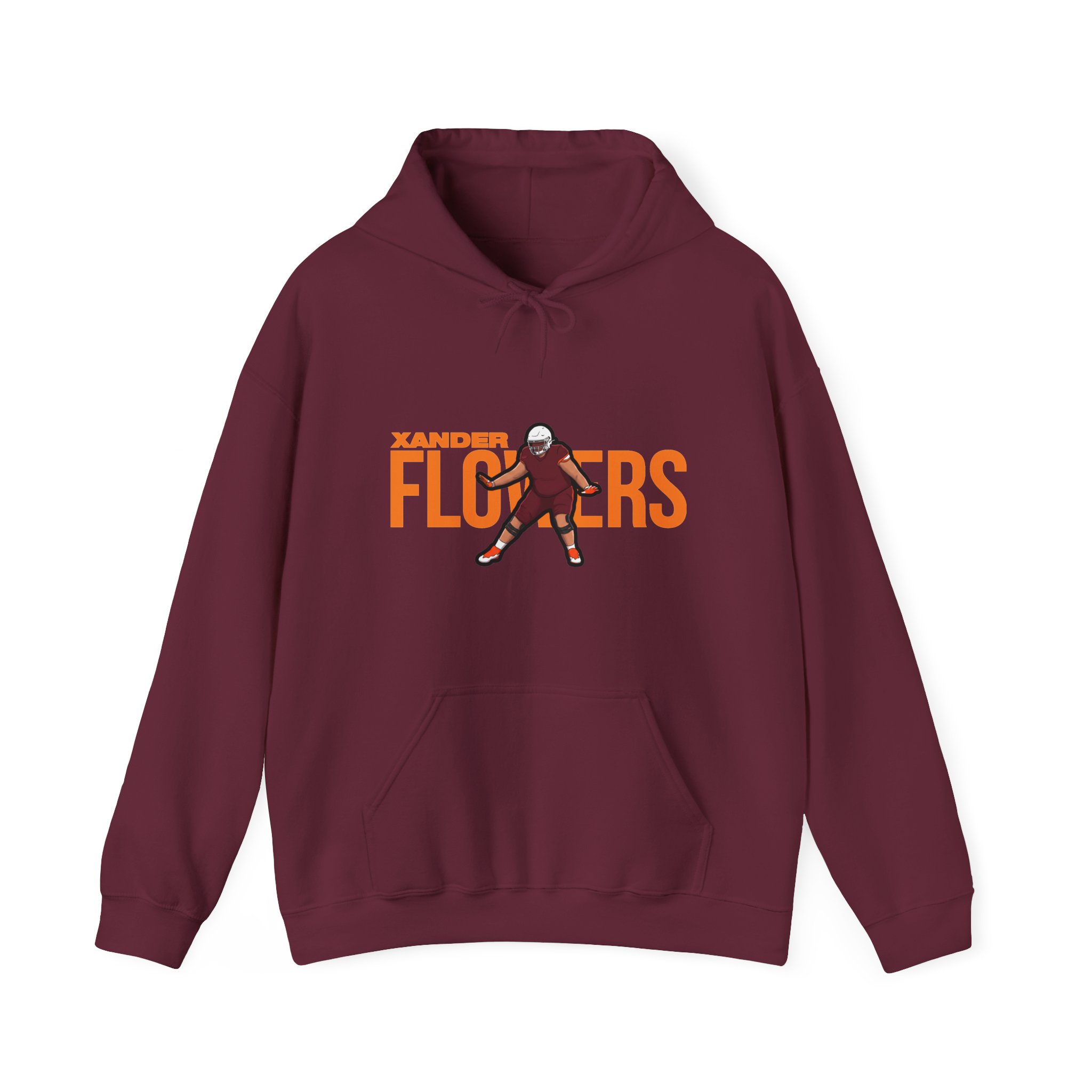 Hoodie — character_player_name in Maroon