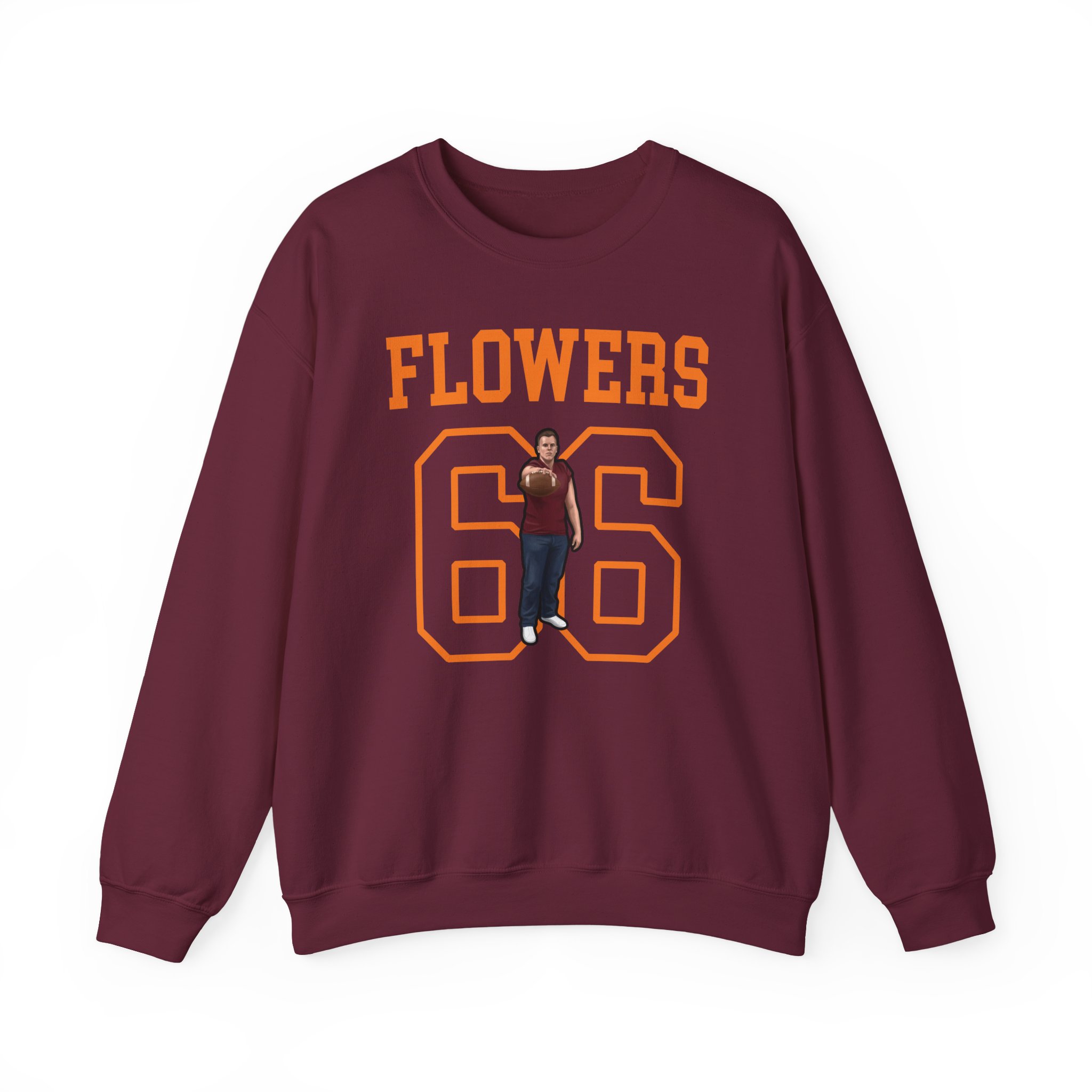 Crewneck Sweatshirt — character_shirsey in Maroon