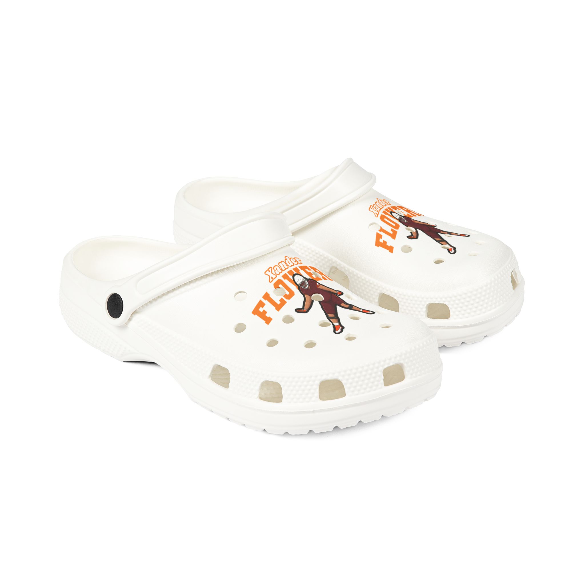 Rubber Clogs — character_name_arch in White