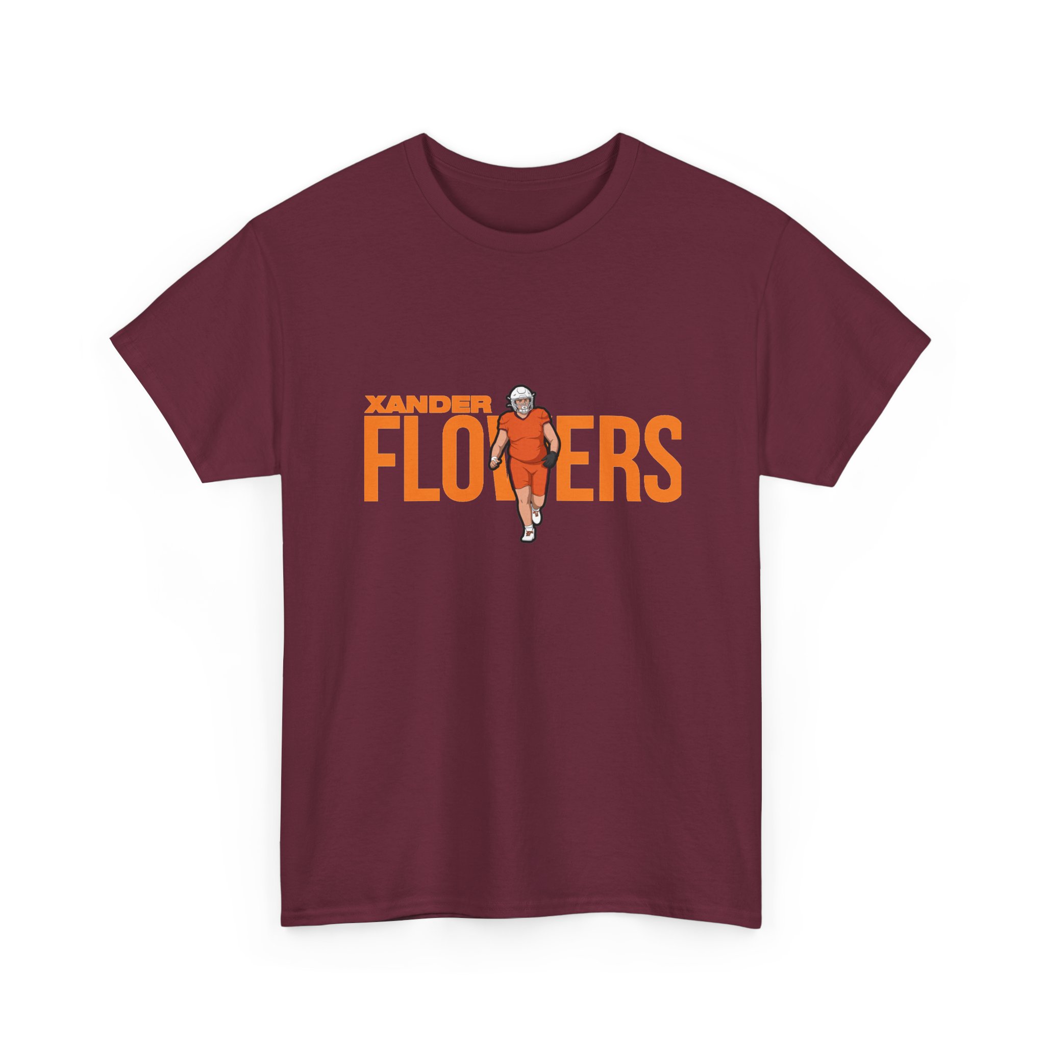 Tee — character_player_name in Maroon