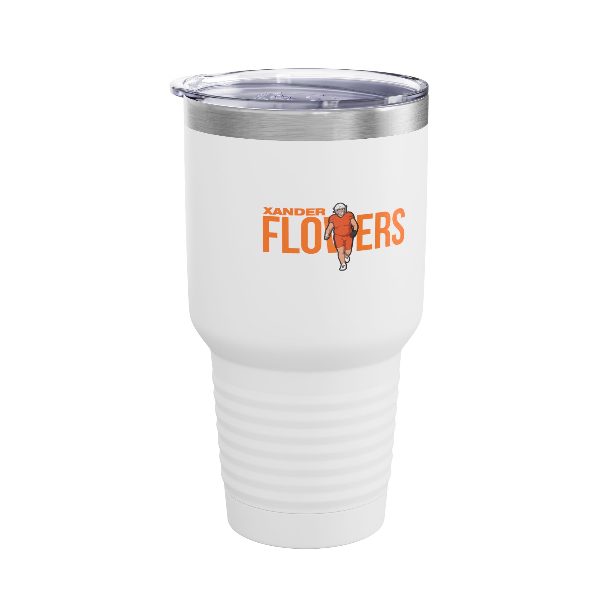 30oz Tumbler — character_player_name in White
