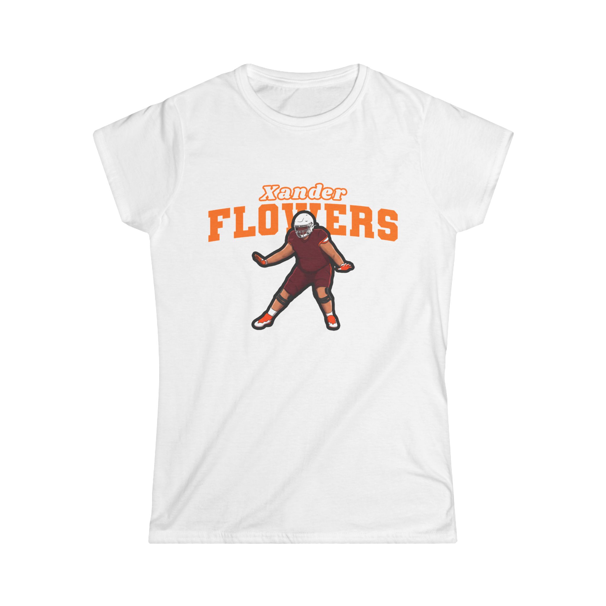 Women's Softstyle Tee — character_name_arch in White