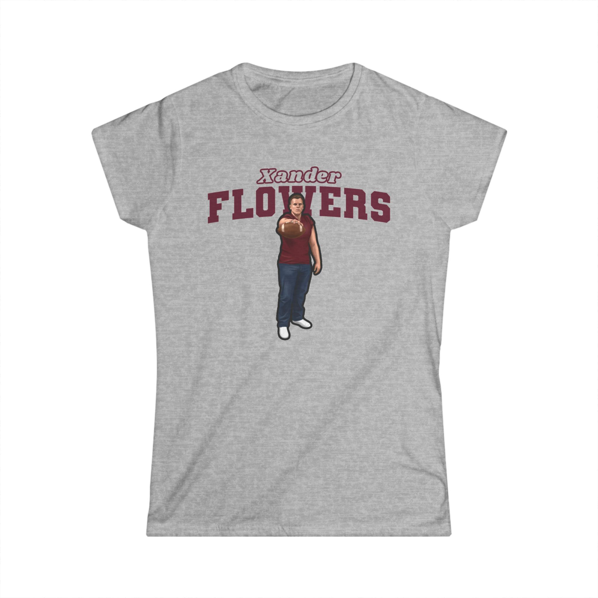 Women's Softstyle Tee — character_name_arch in Grey