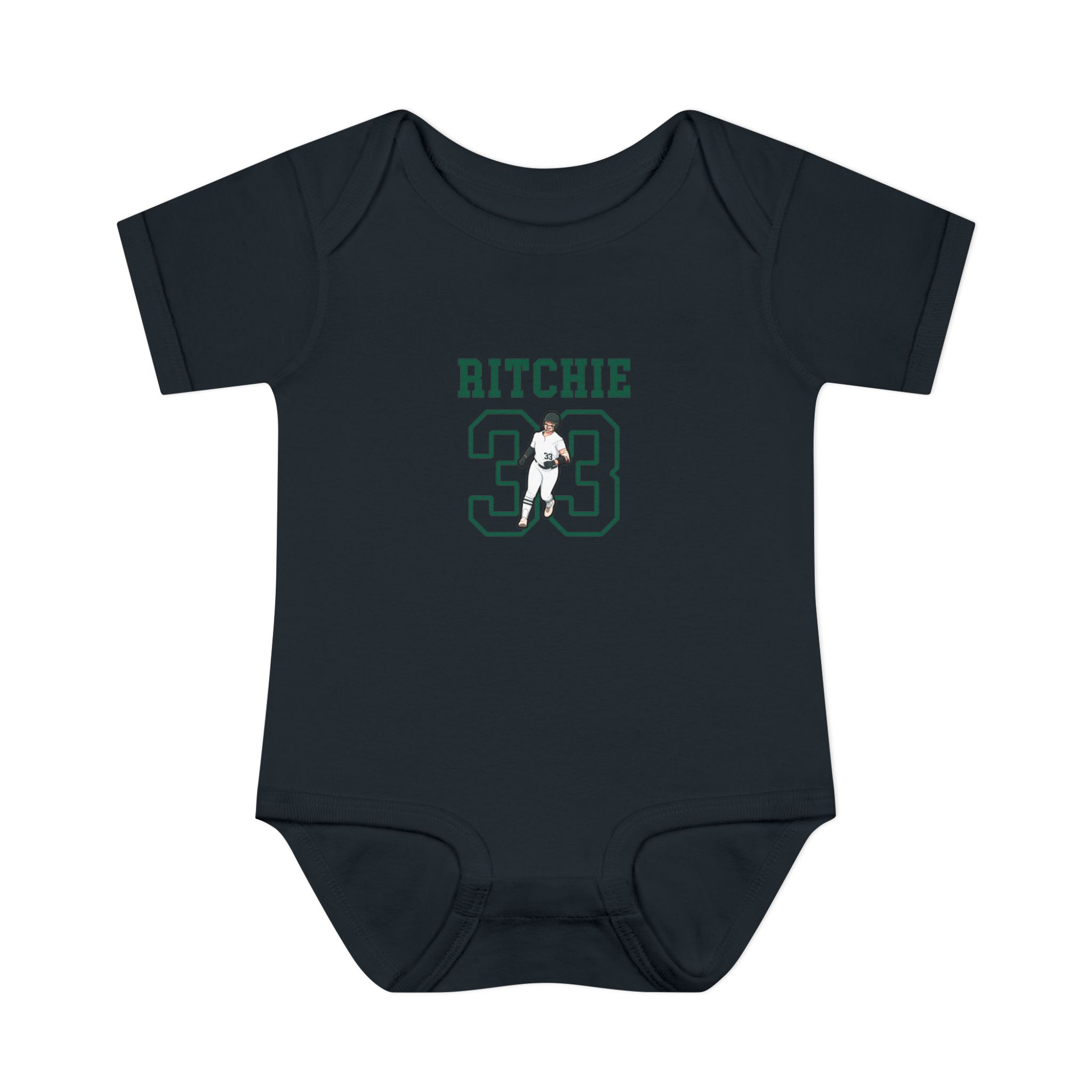 Baby Onesie — character_shirsey in Black