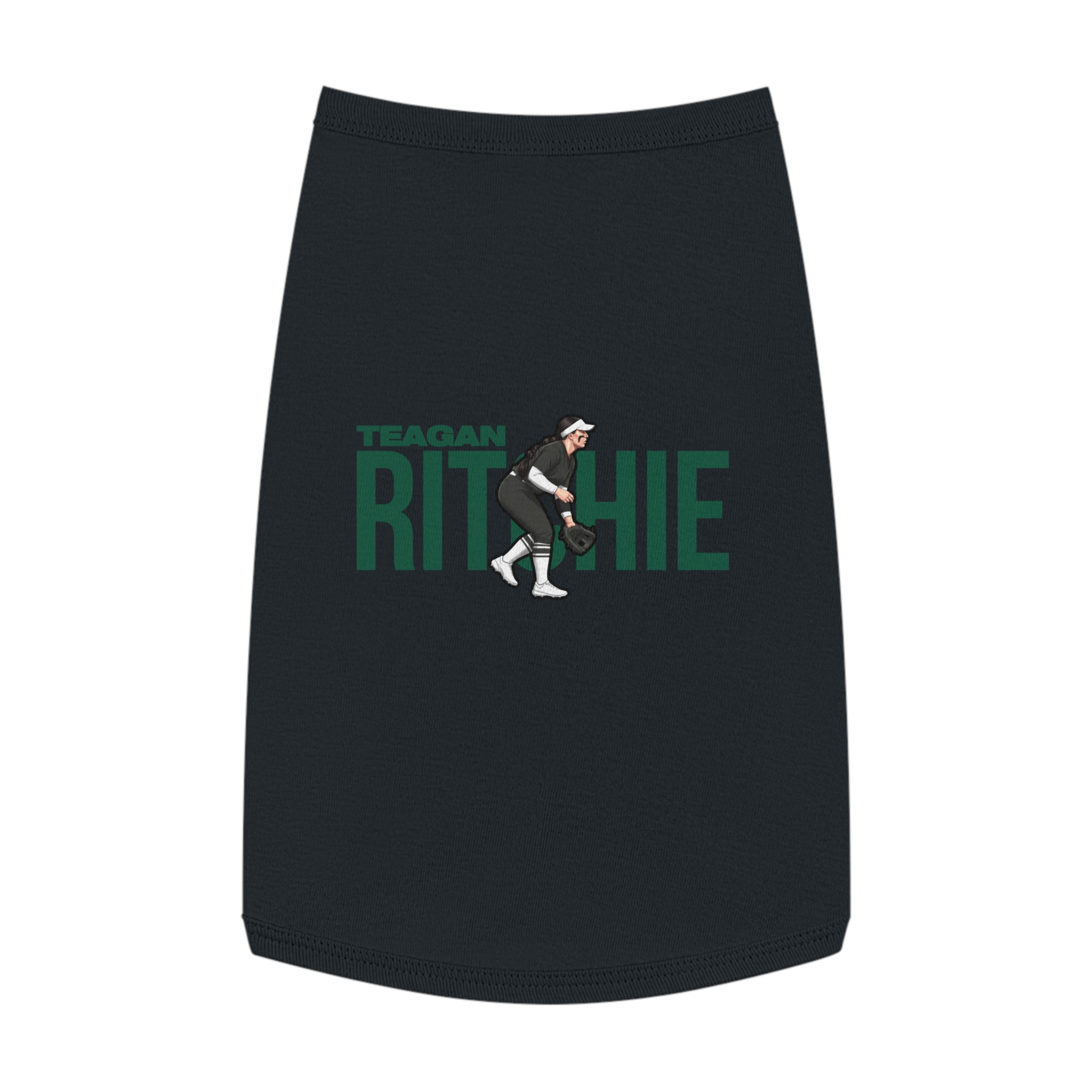 Pet Tank Top — character_player_name in Black