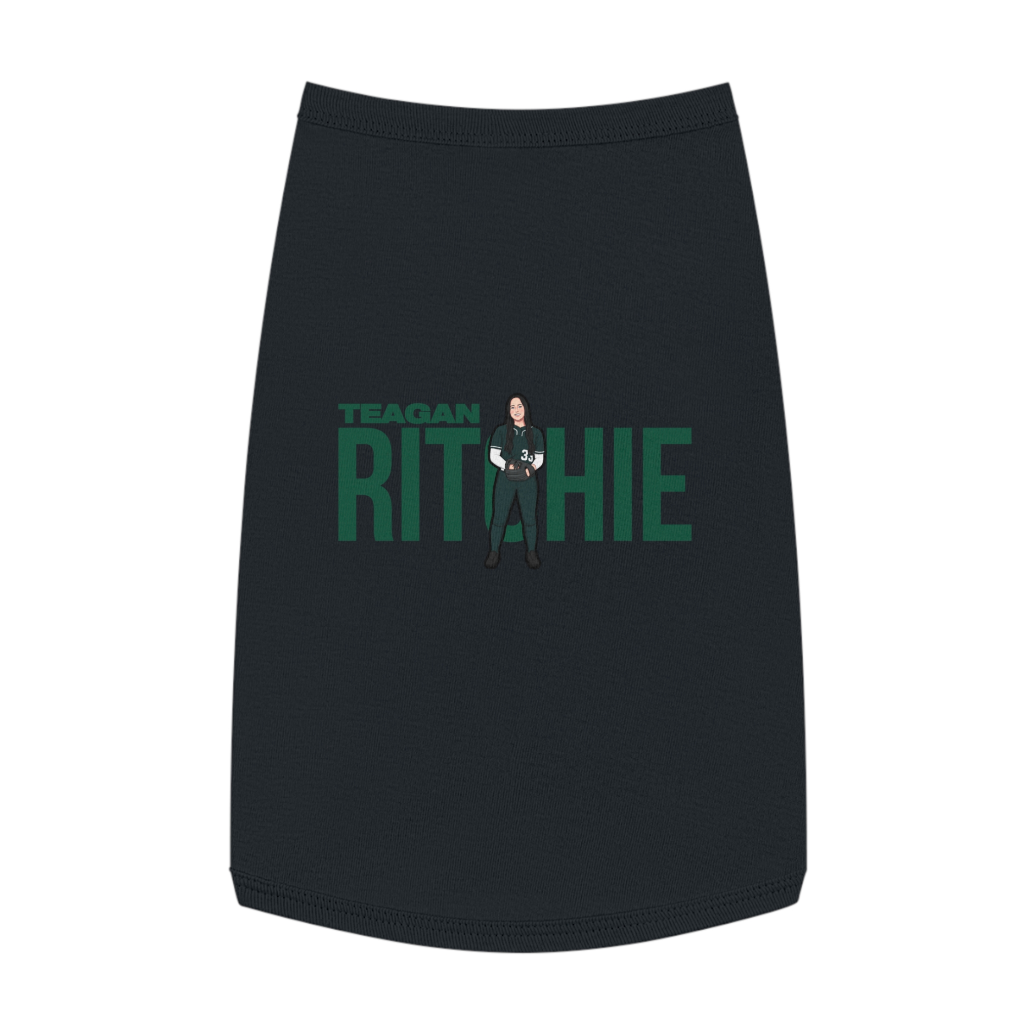 Pet Tank Top — character_player_name in Black