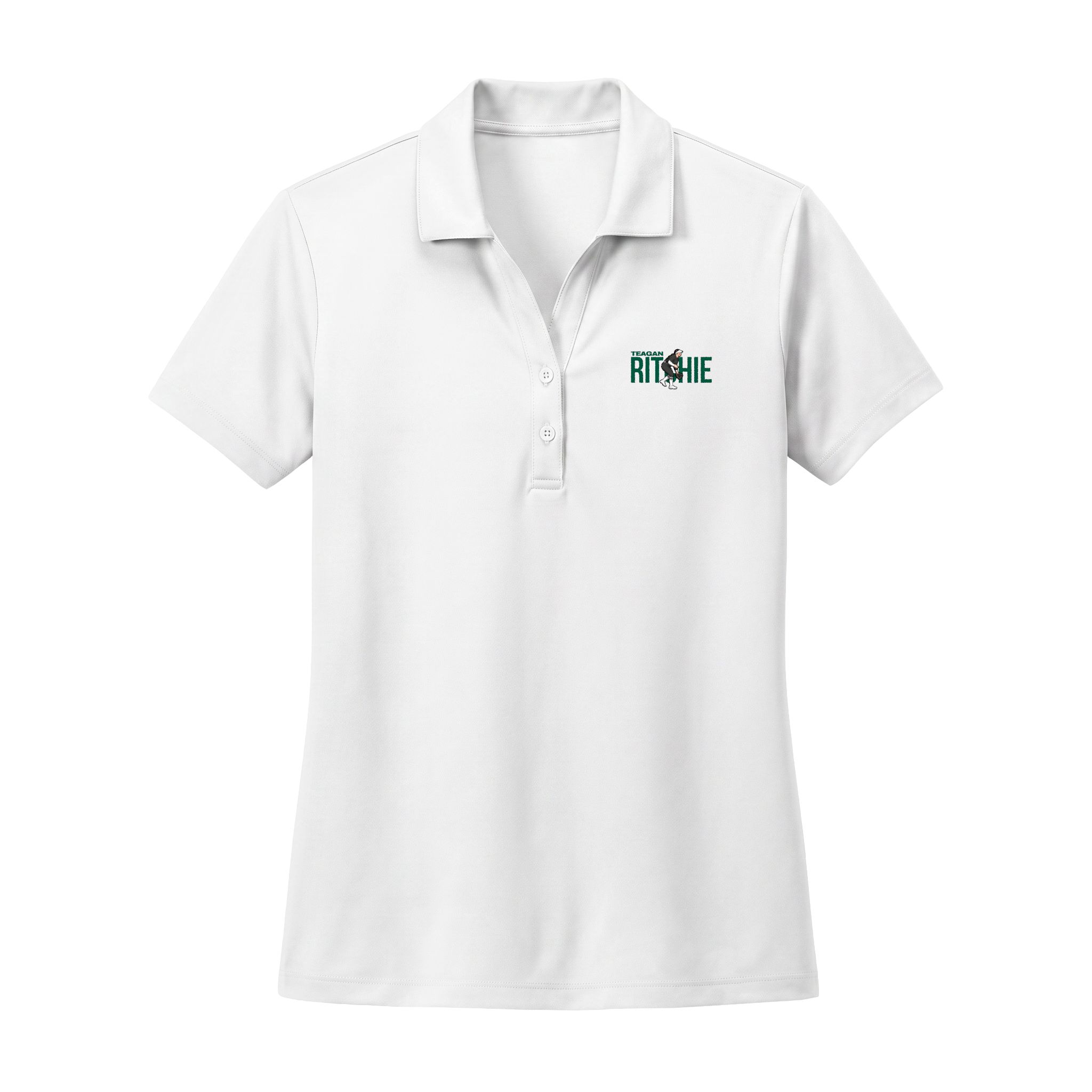 Women's Performance Polo — character_player_name in White