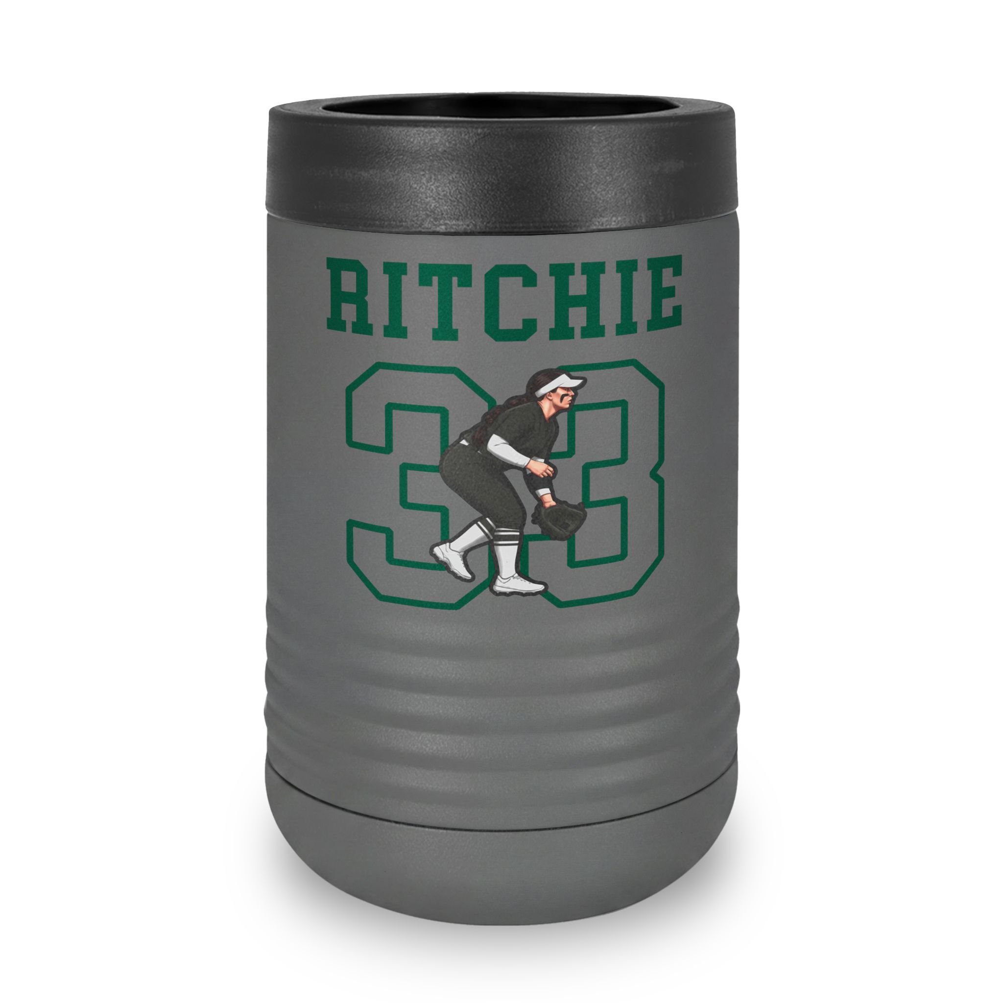 Stainless Can Cooler — character_shirsey in Grey