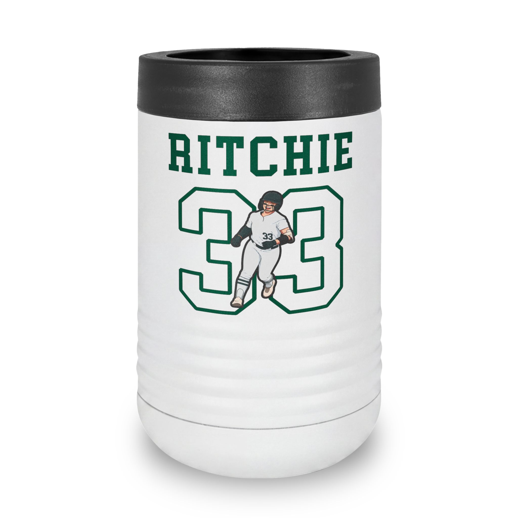 Stainless Can Cooler — character_shirsey in White