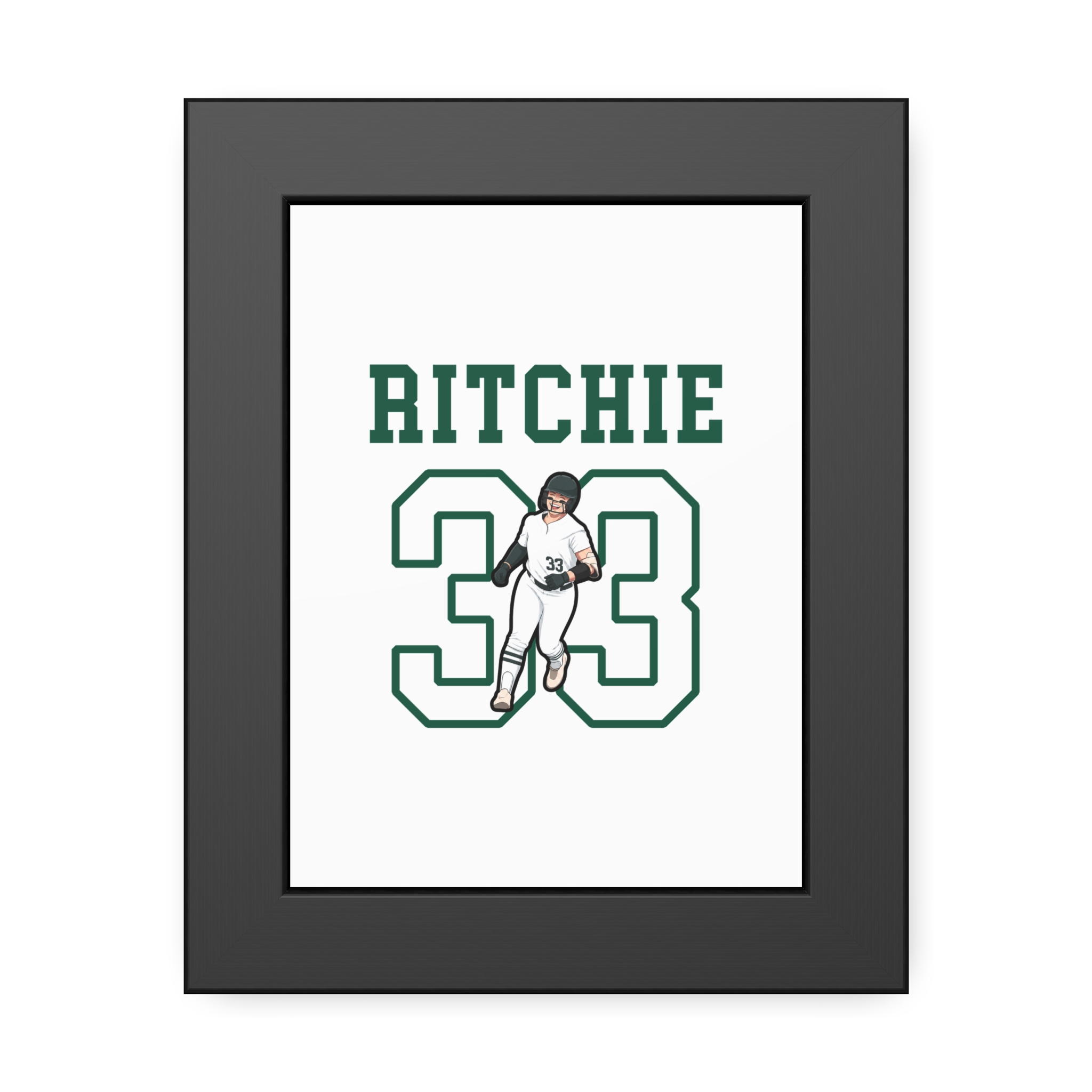 Framed Poster — character_shirsey in Black