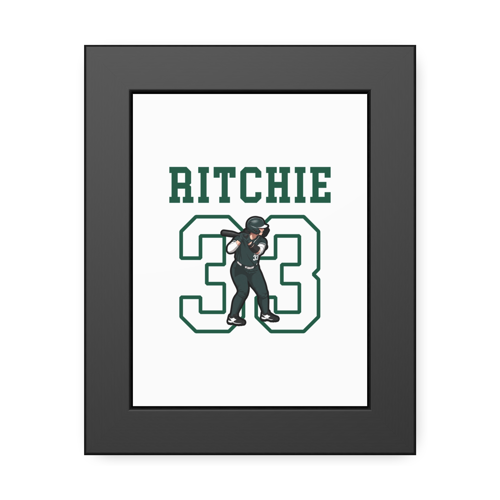 Framed Poster — character_shirsey in Black