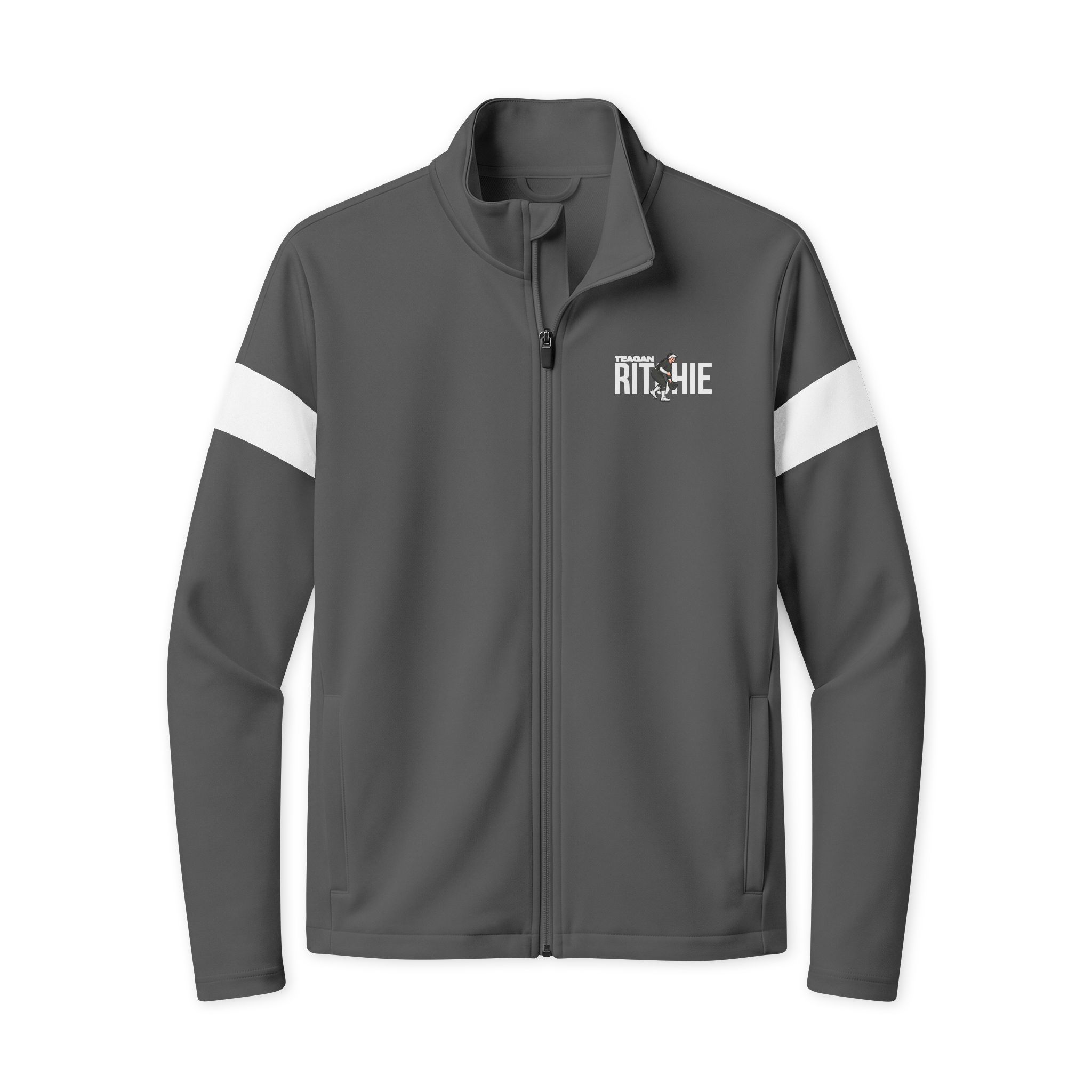 Travel Full-Zip Jacket — character_player_name in Iron Grey/ White