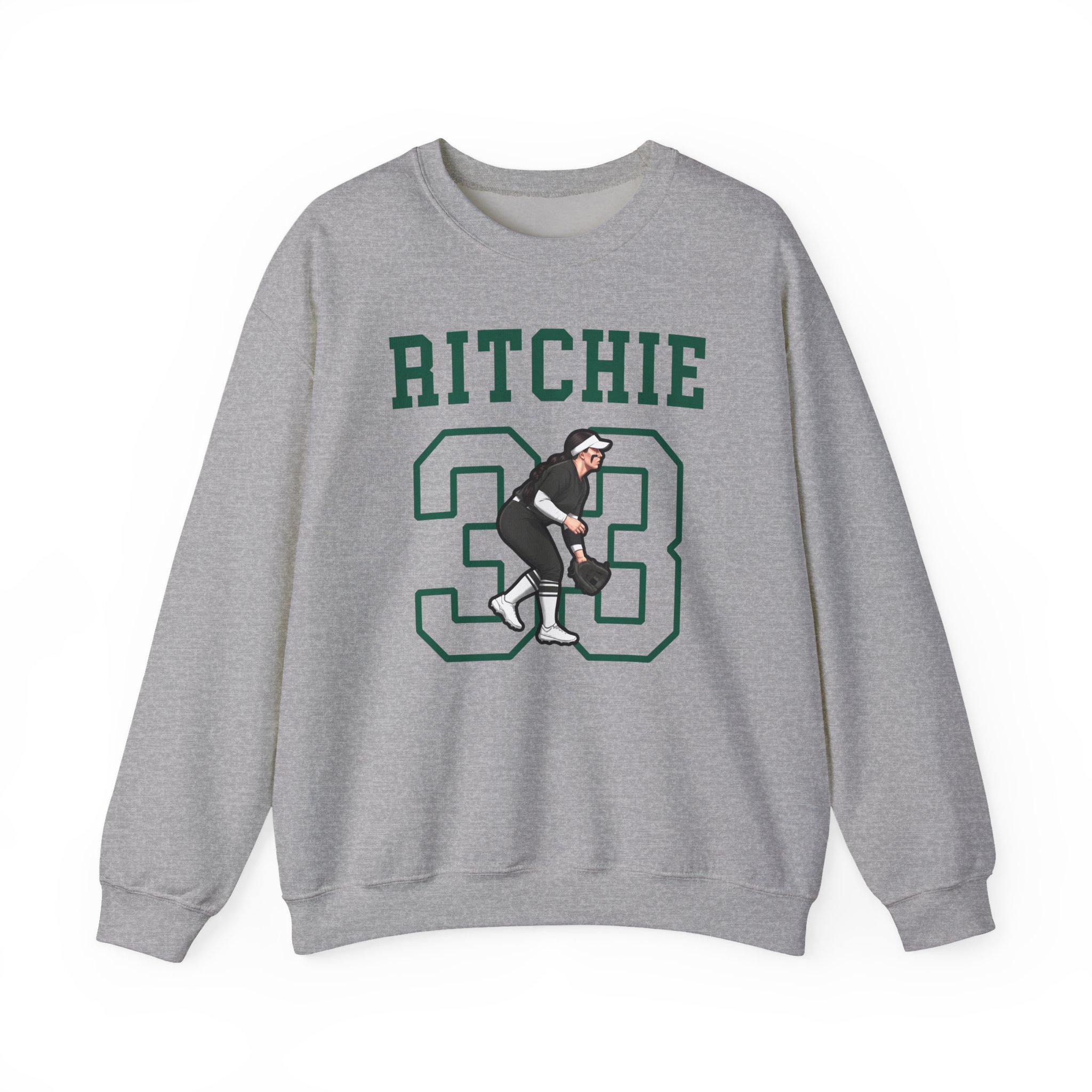 Crewneck Sweatshirt — character_shirsey in Grey