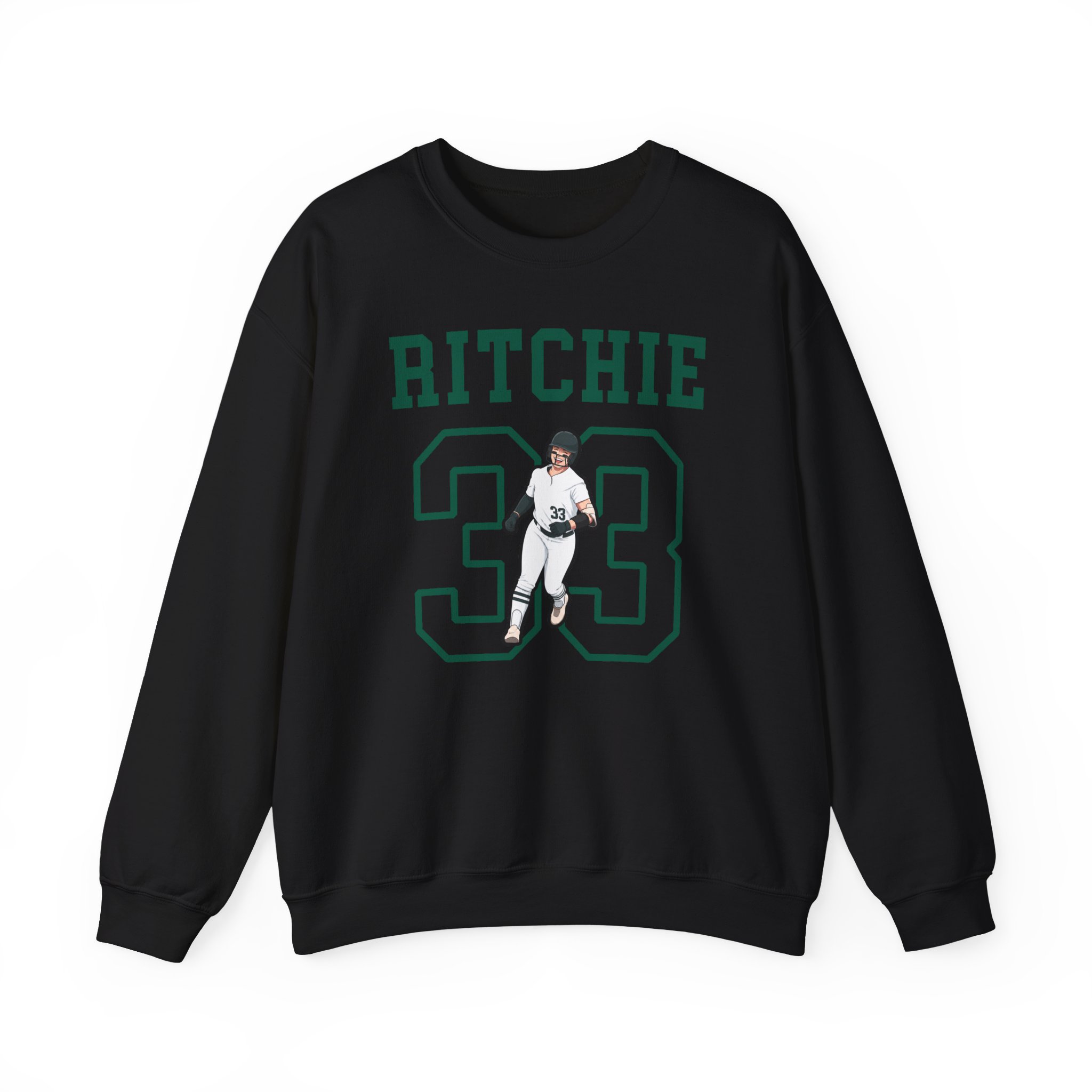Crewneck Sweatshirt — character_shirsey in Black