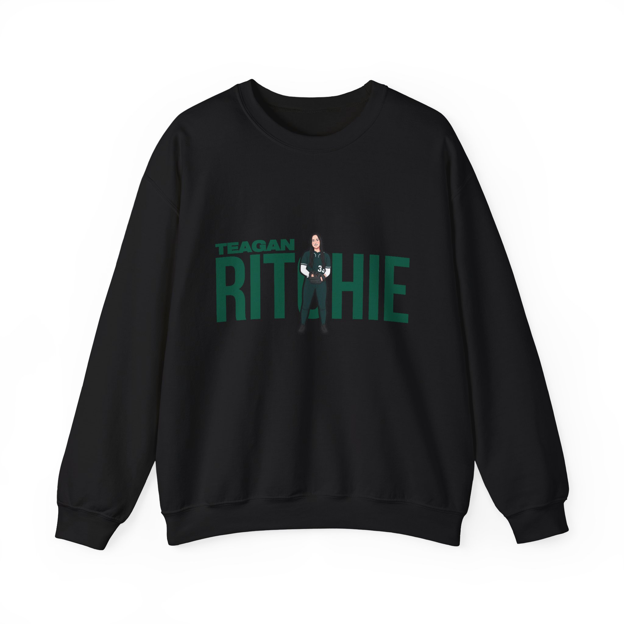 Crewneck Sweatshirt — character_player_name in Black