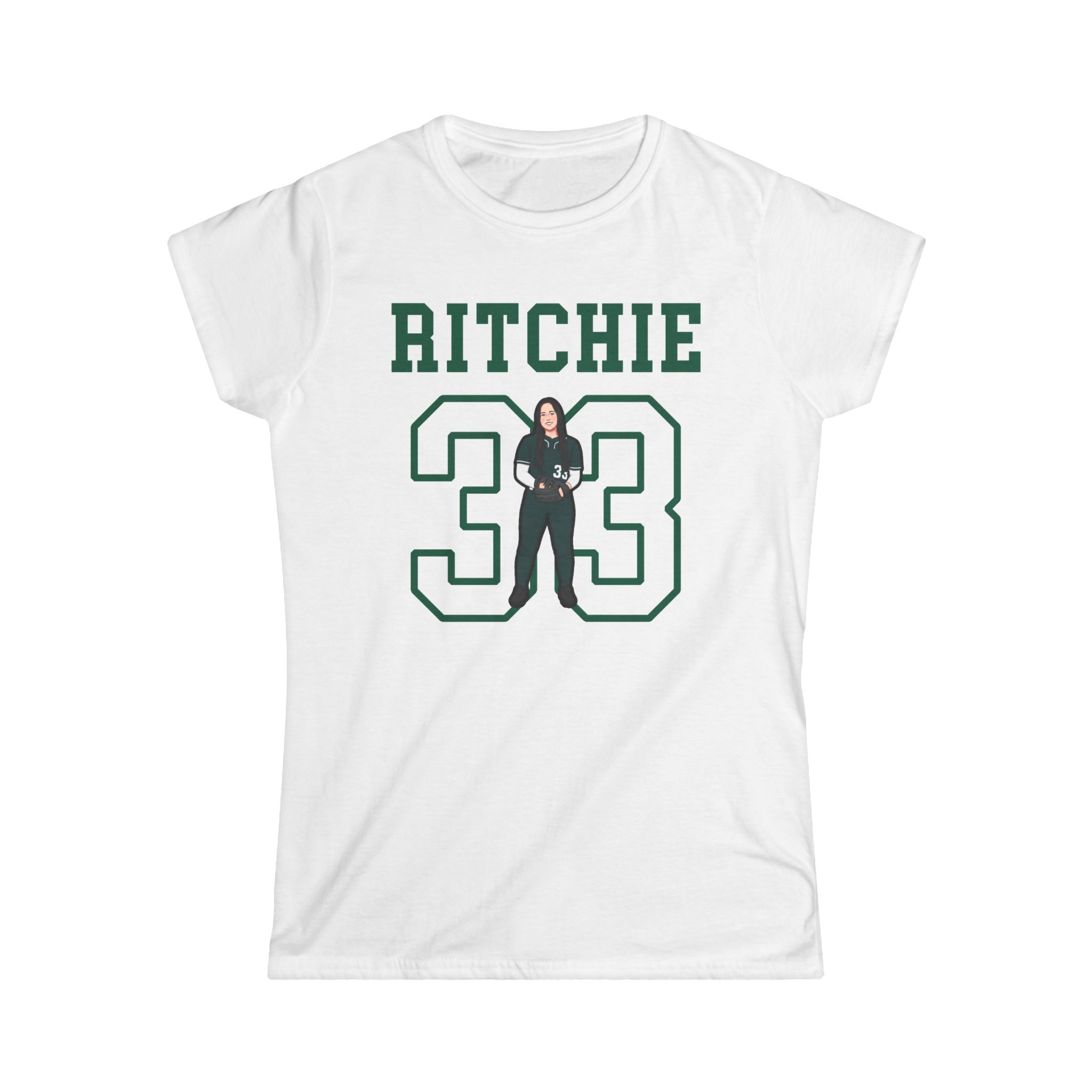 Women's Softstyle Tee — character_shirsey in White