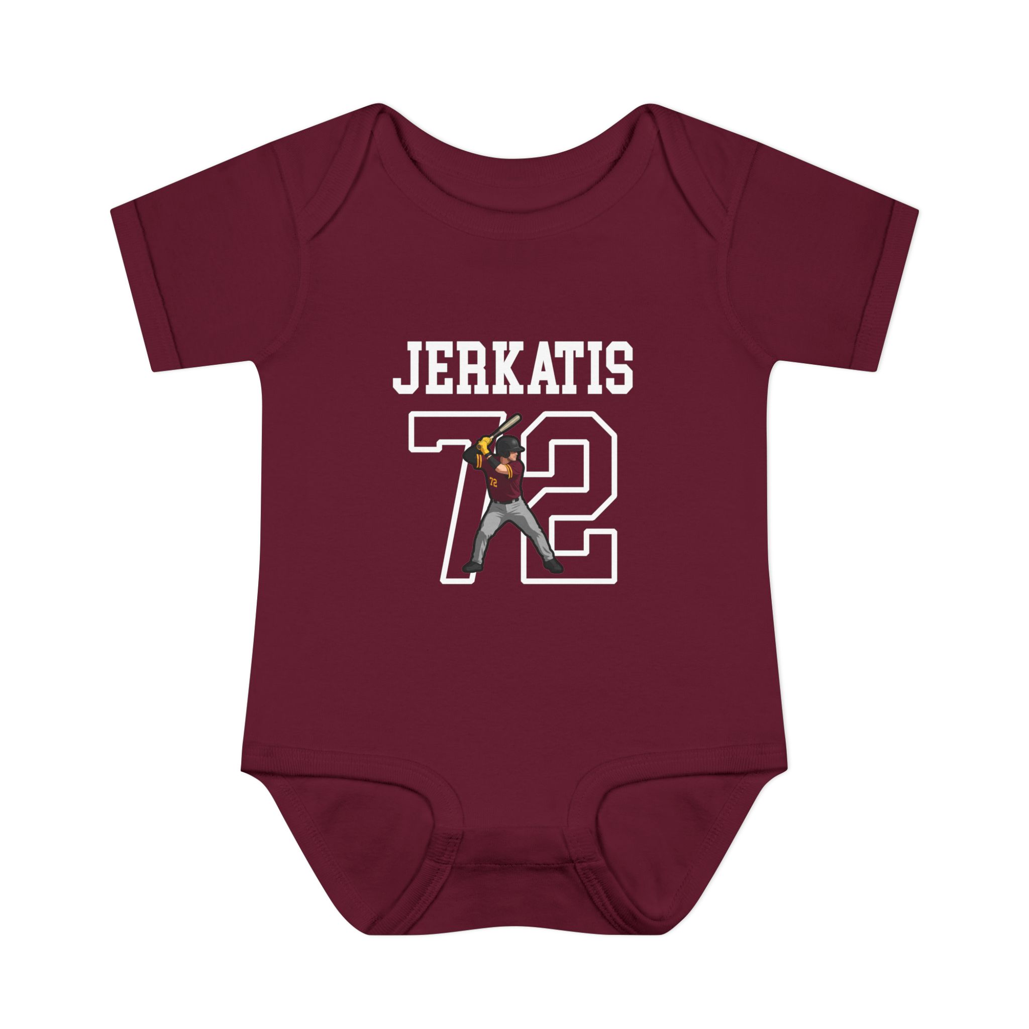Baby Onesie — character_shirsey in Maroon