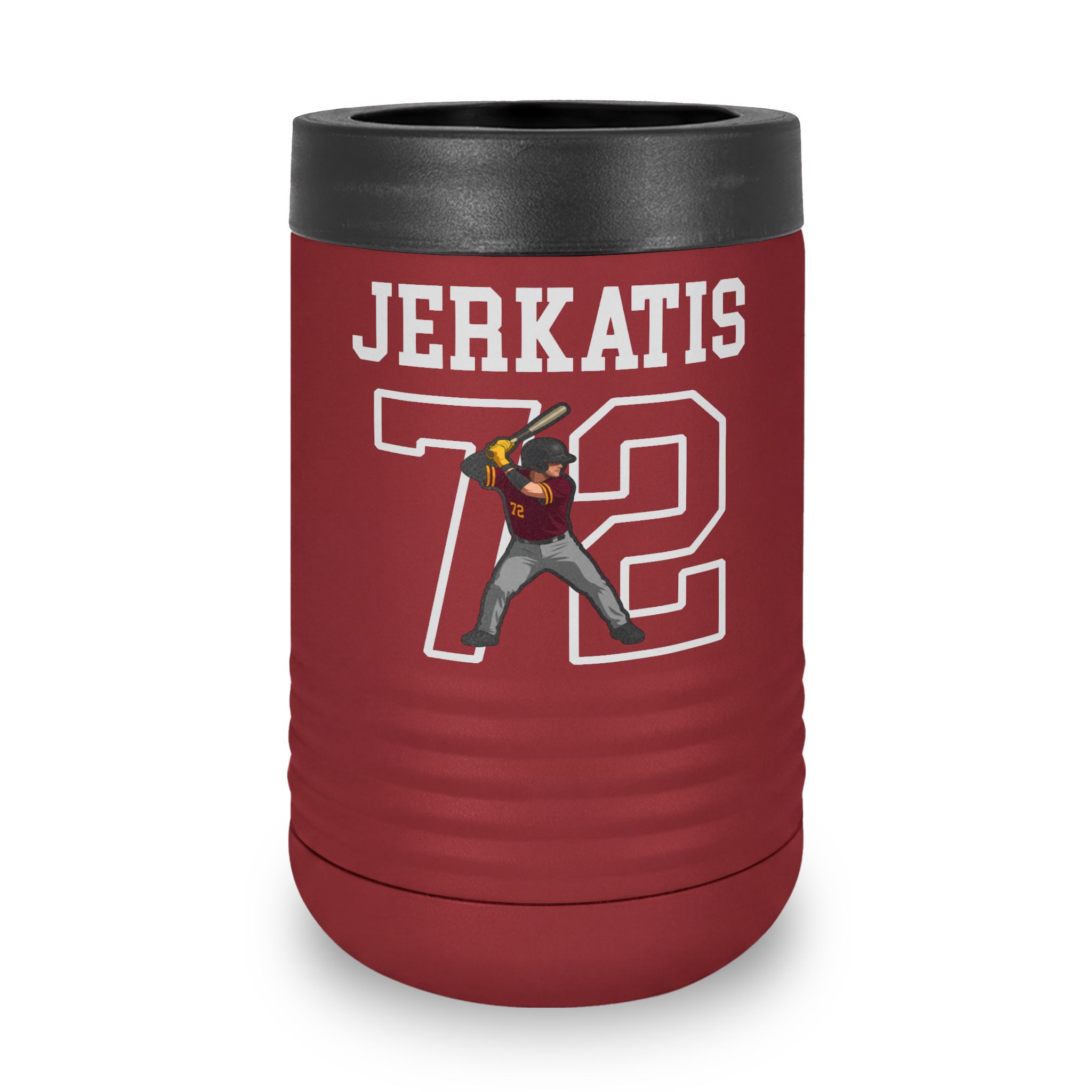 Stainless Can Cooler — character_shirsey in Maroon