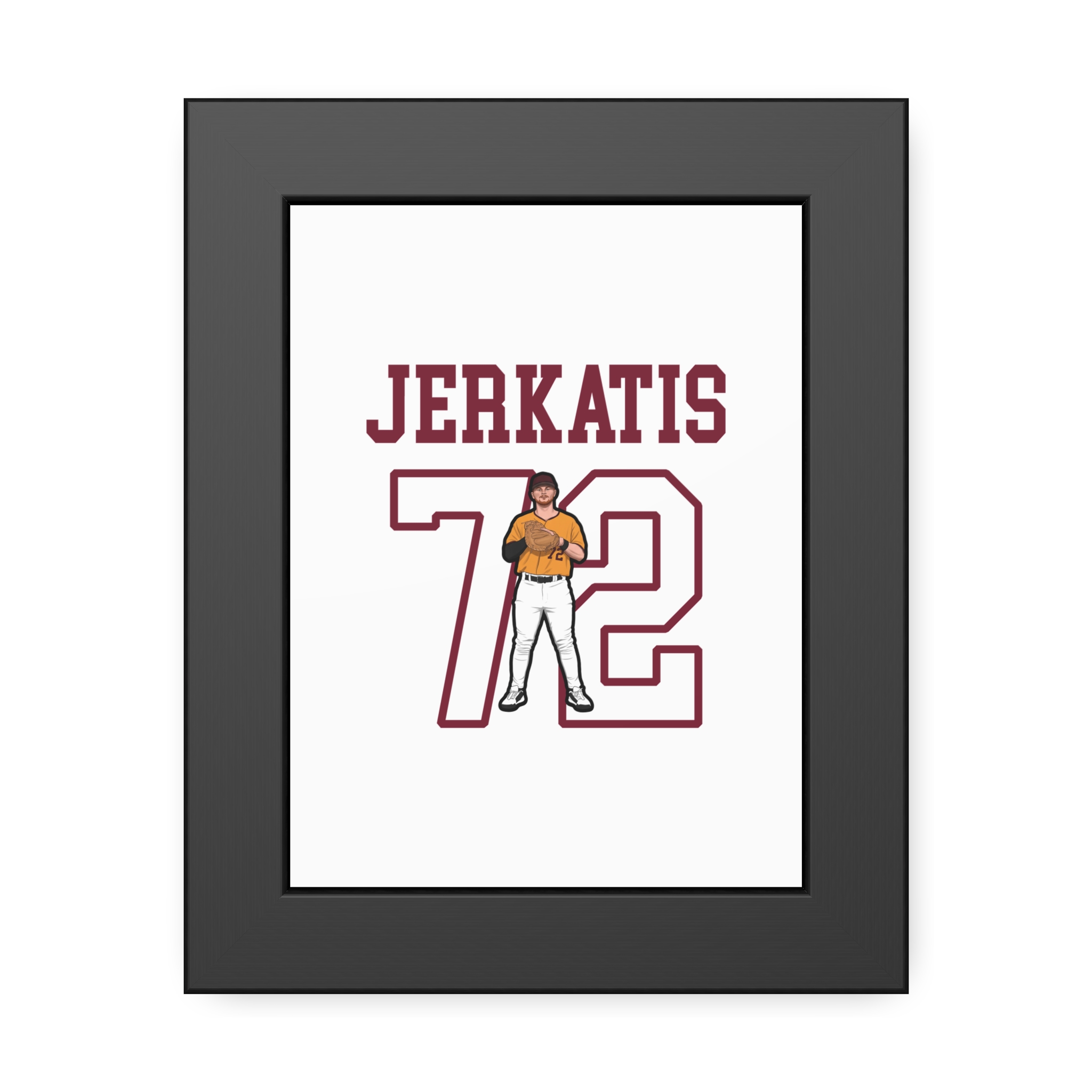 Framed Poster — character_shirsey in Black