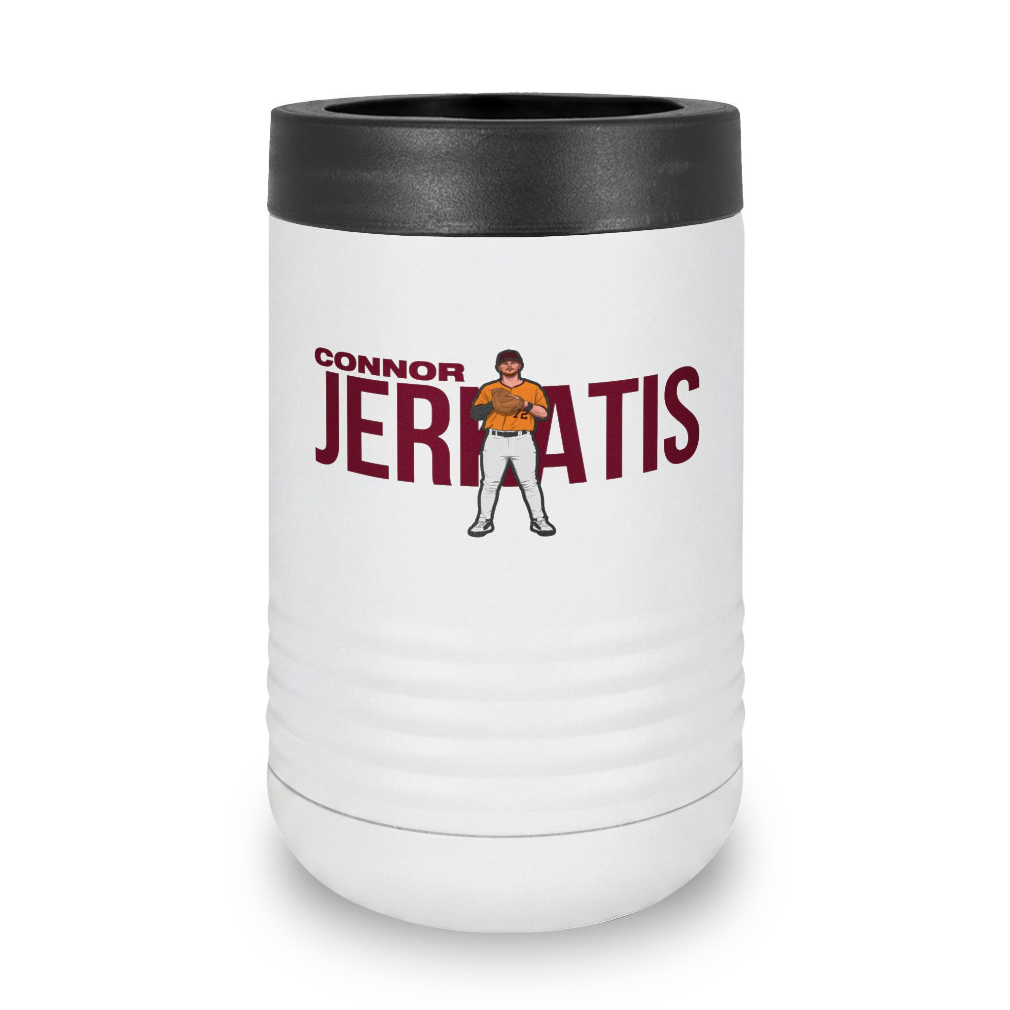 Stainless Can Cooler — character_player_name in White