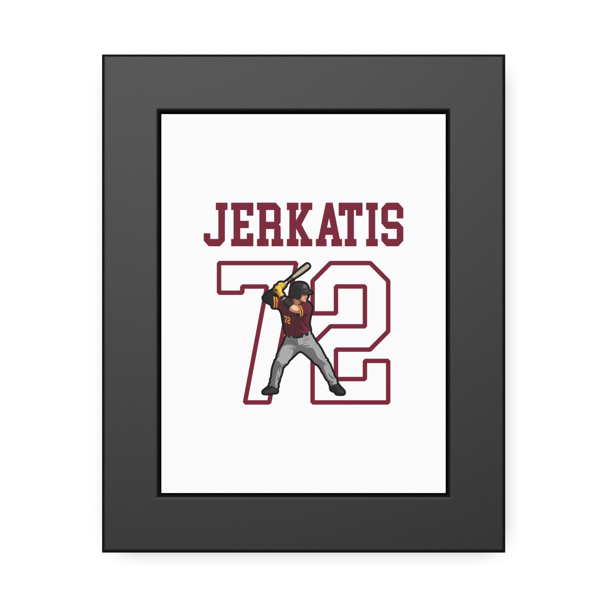 Framed Poster — character_shirsey in Black