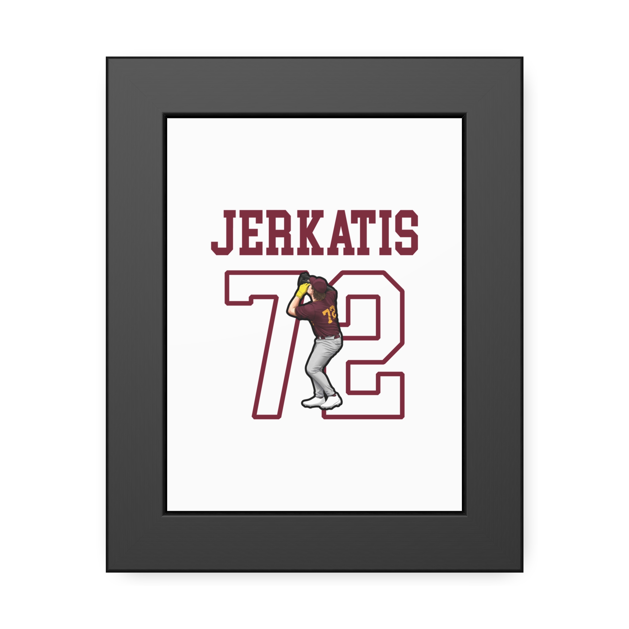 Framed Poster — character_shirsey in Black