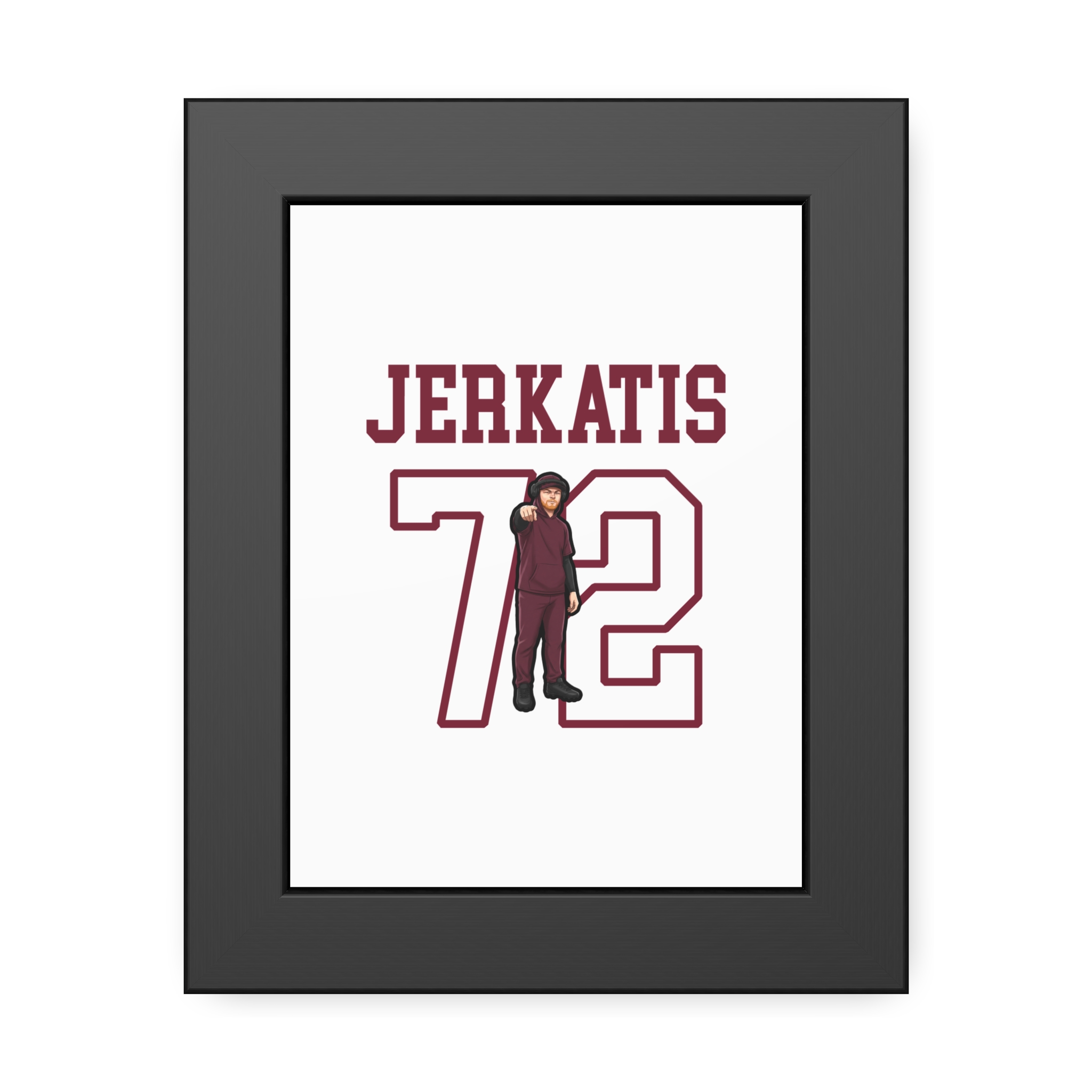 Framed Poster — character_shirsey in Black
