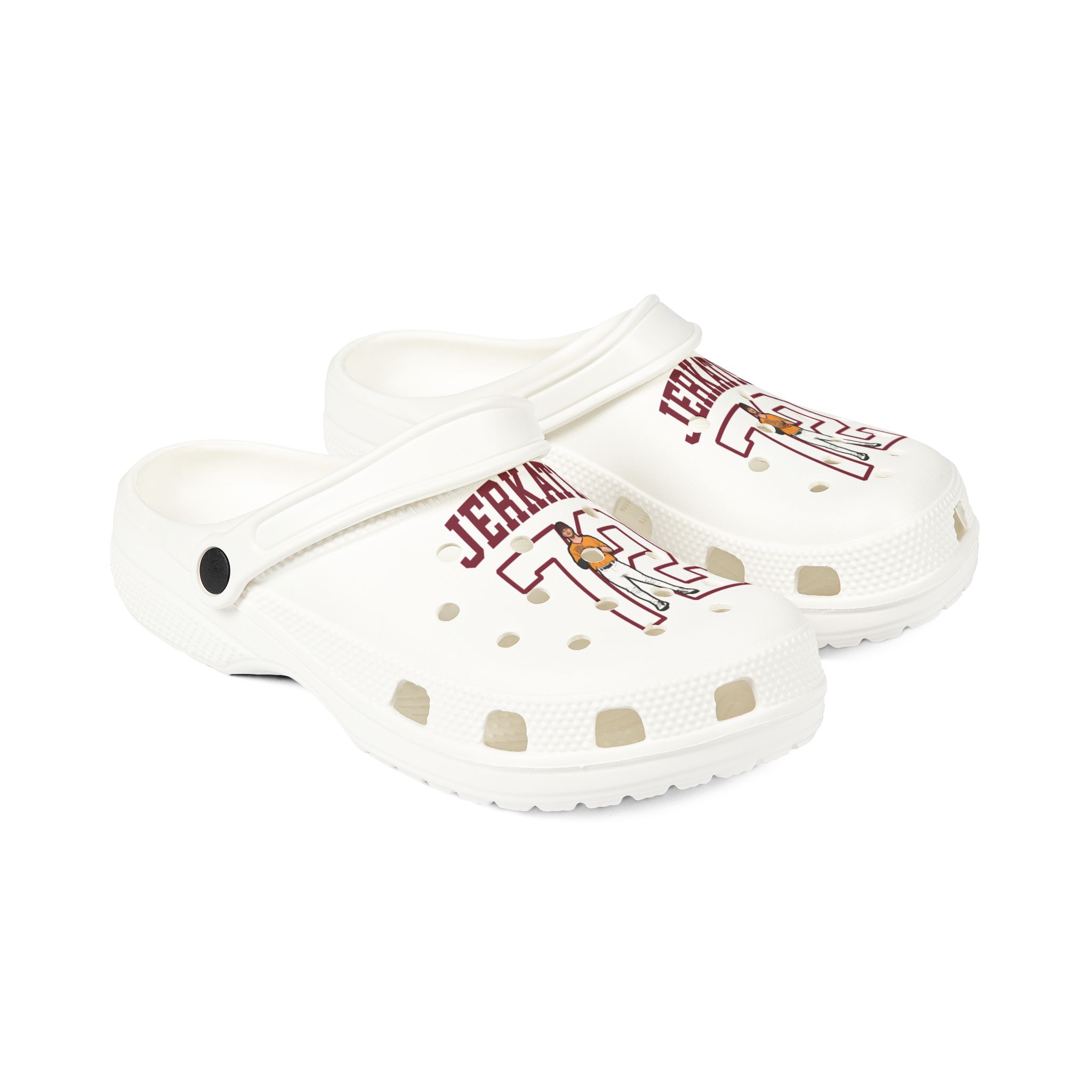 Rubber Clogs — character_shirsey in White