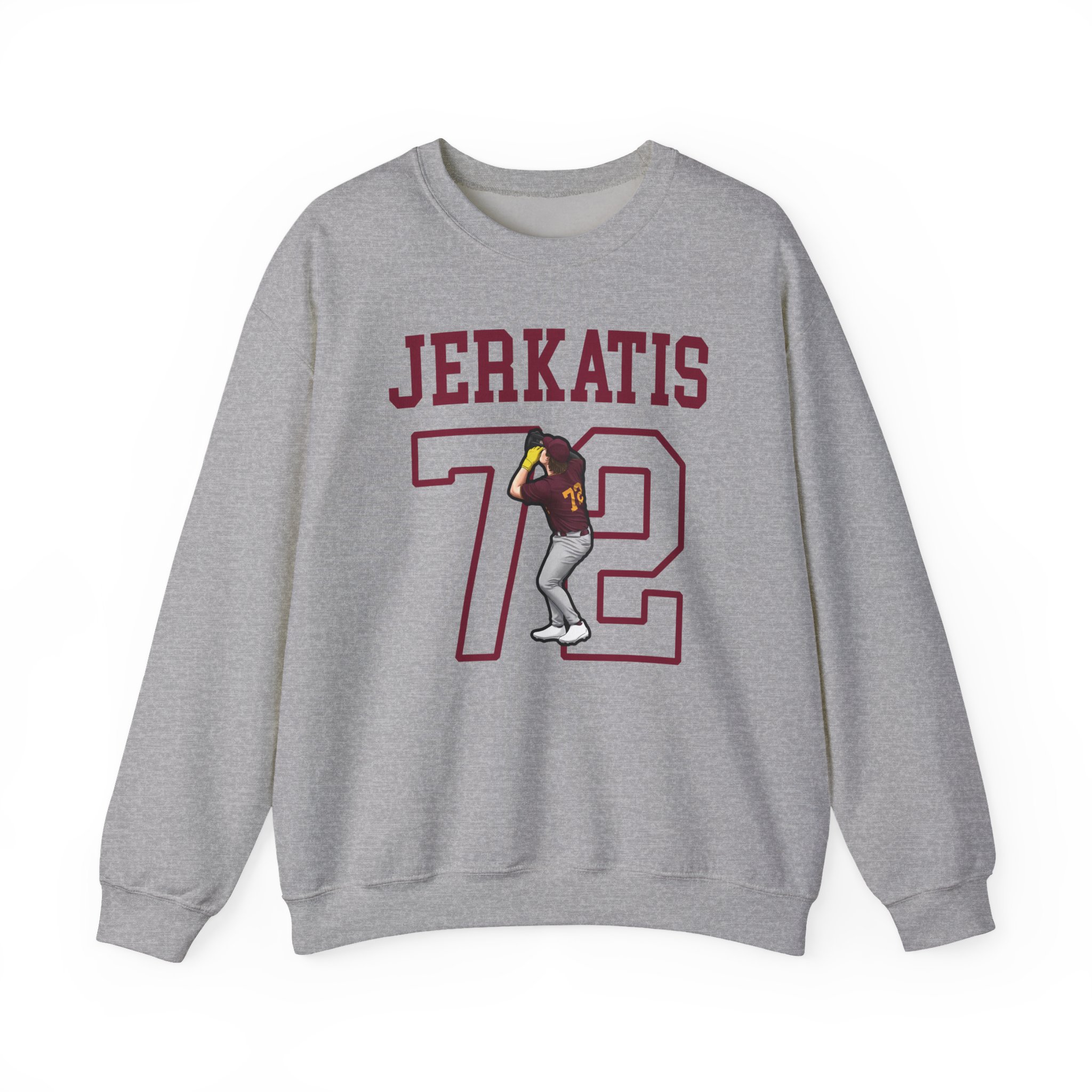 Crewneck Sweatshirt — character_shirsey in Grey