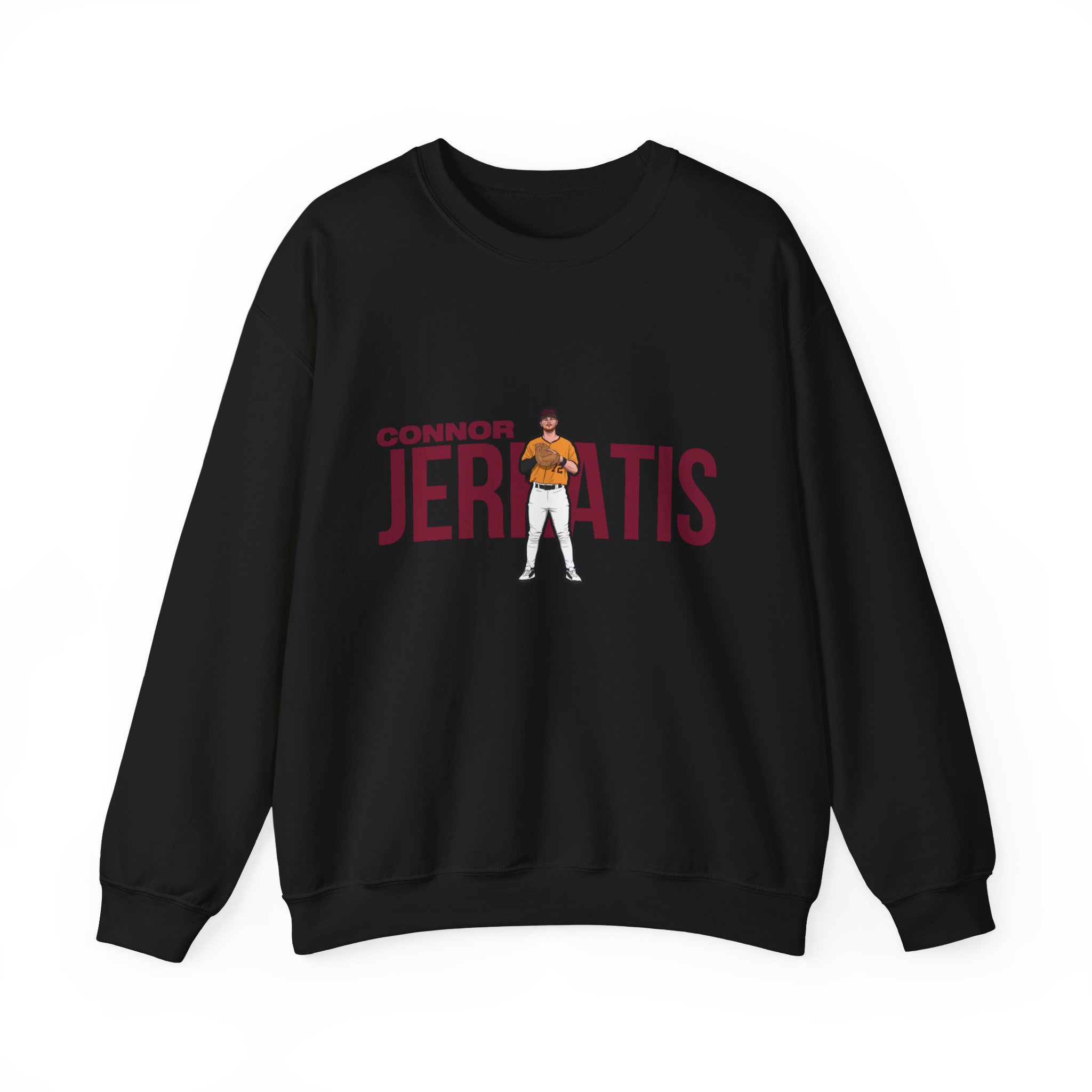 Crewneck Sweatshirt — character_player_name in Black