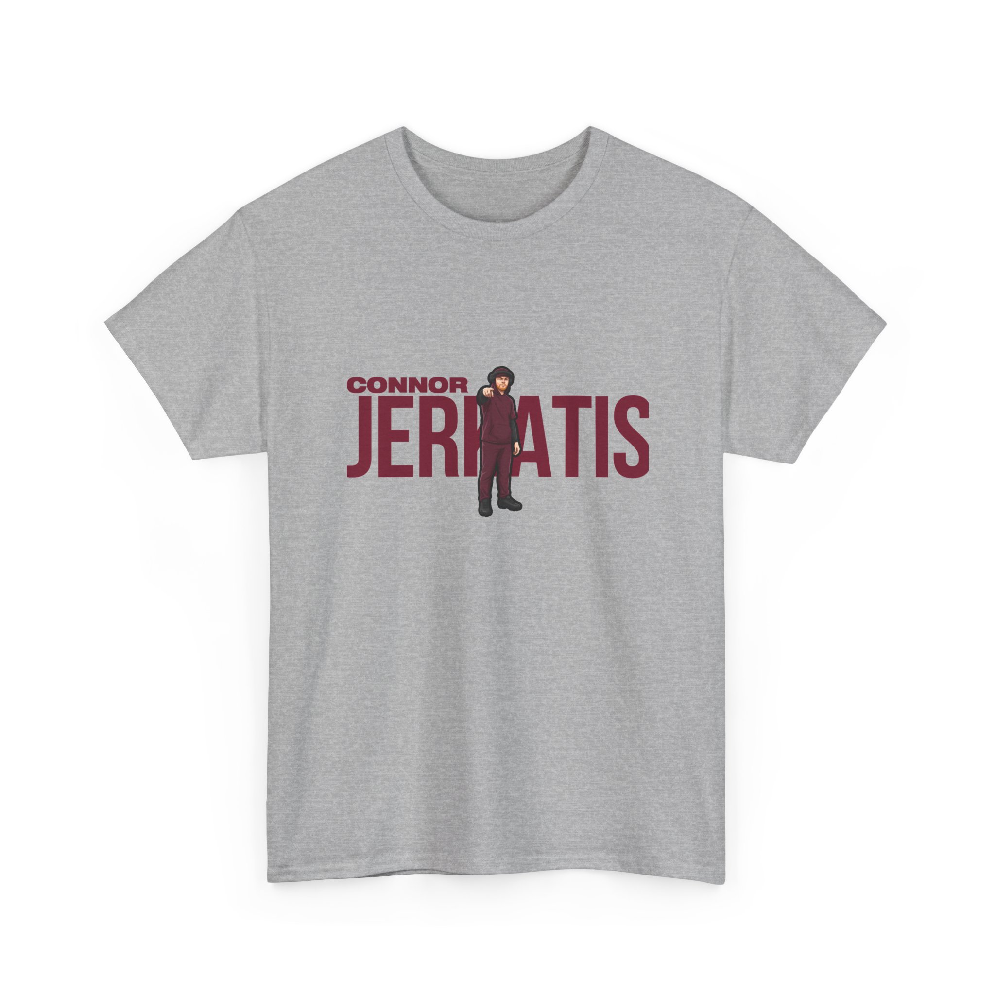 Tee — character_player_name in Grey