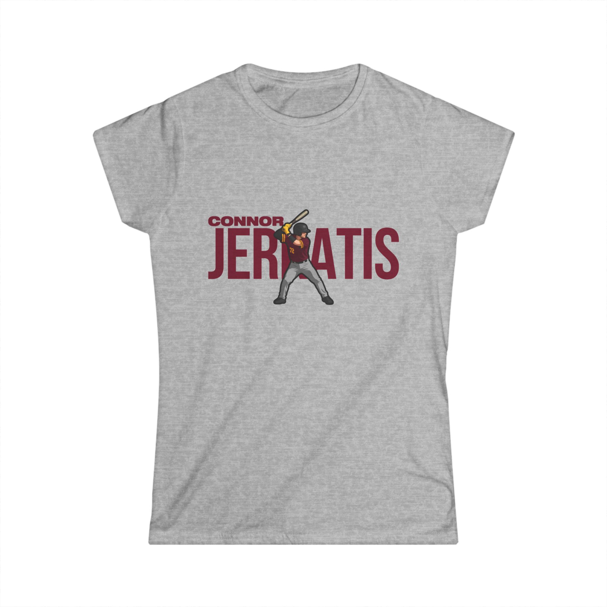 Women's Softstyle Tee — character_player_name in Grey