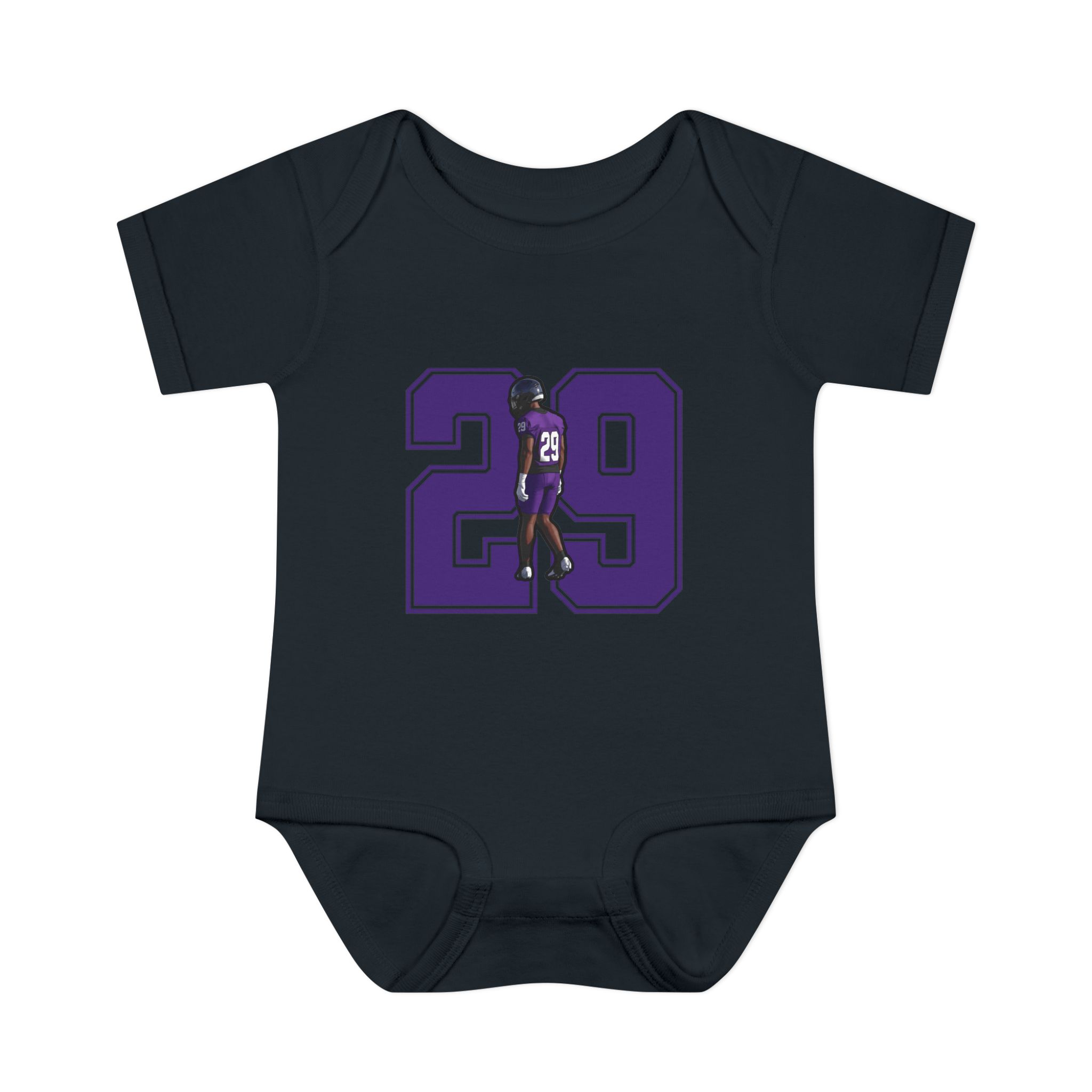 Baby Onesie — character_number in Black