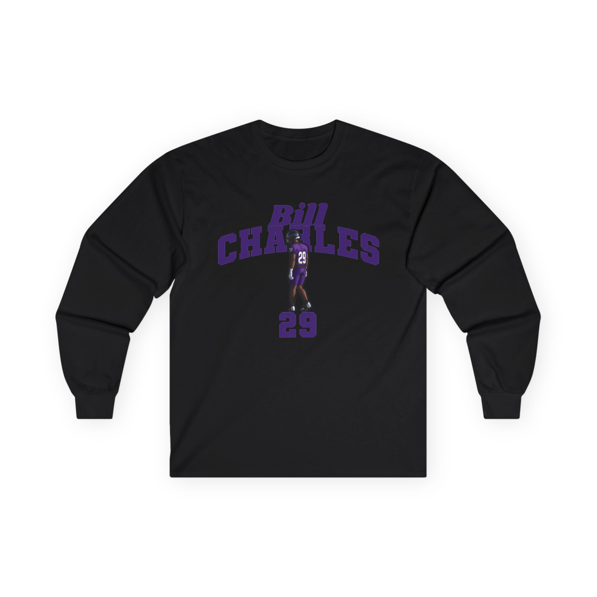 Long Sleeve Tee — character_signature_arch in Black