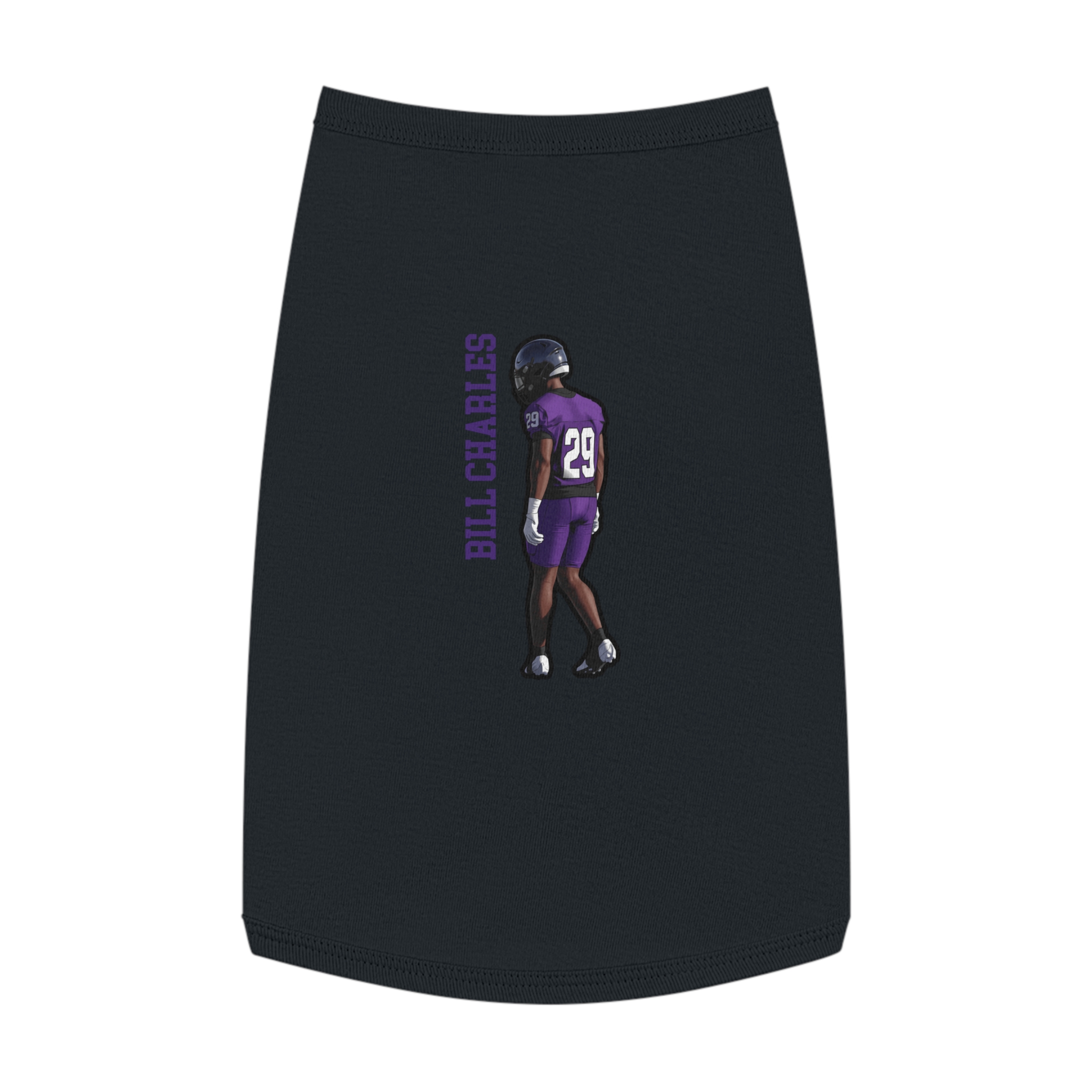 Pet Tank Top — character_name_vertical in Black
