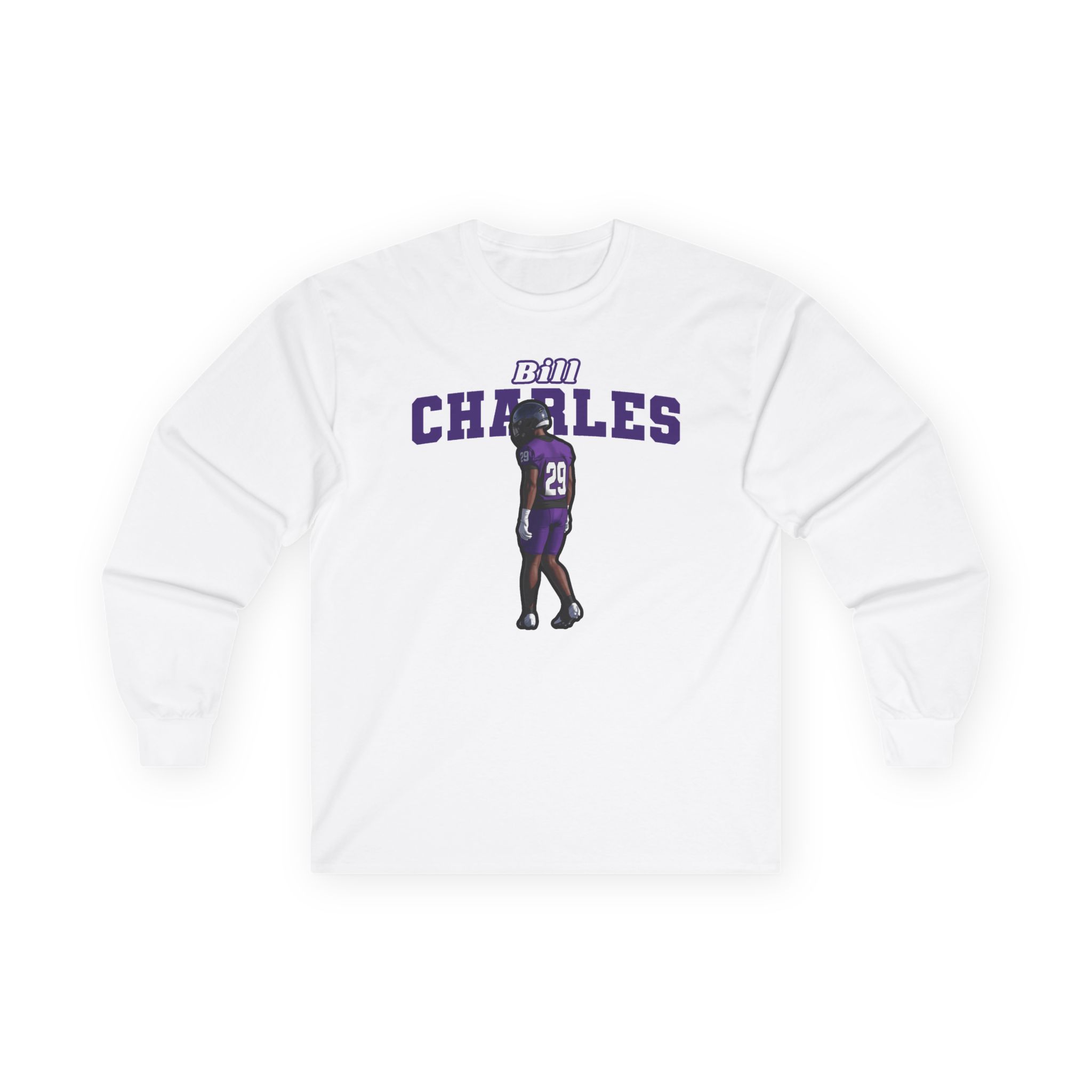 Long Sleeve Tee — character_name_arch in White