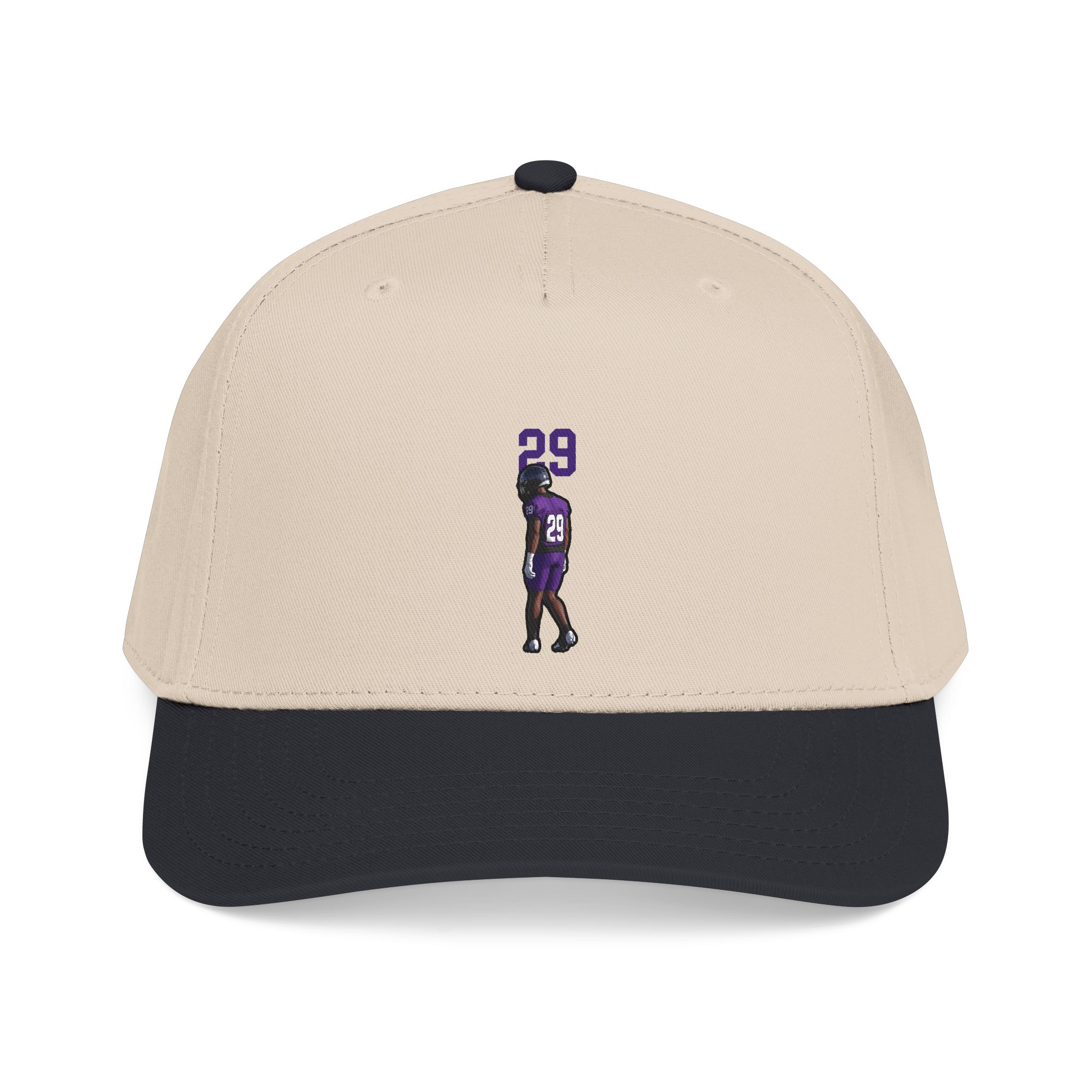 Baseball Cap — character_number_top in Black / Natural
