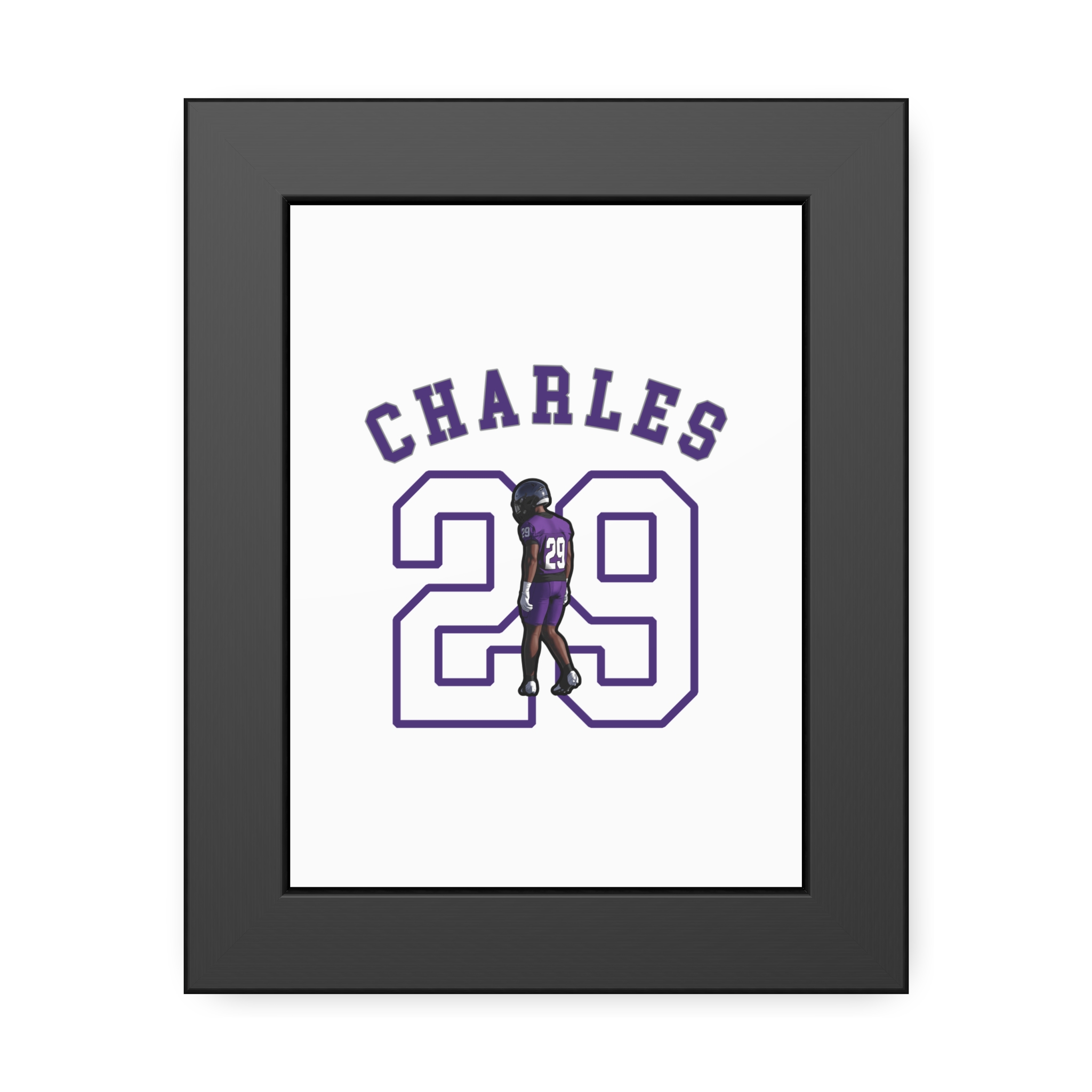 Framed Poster — character_shirsey_arch in Black