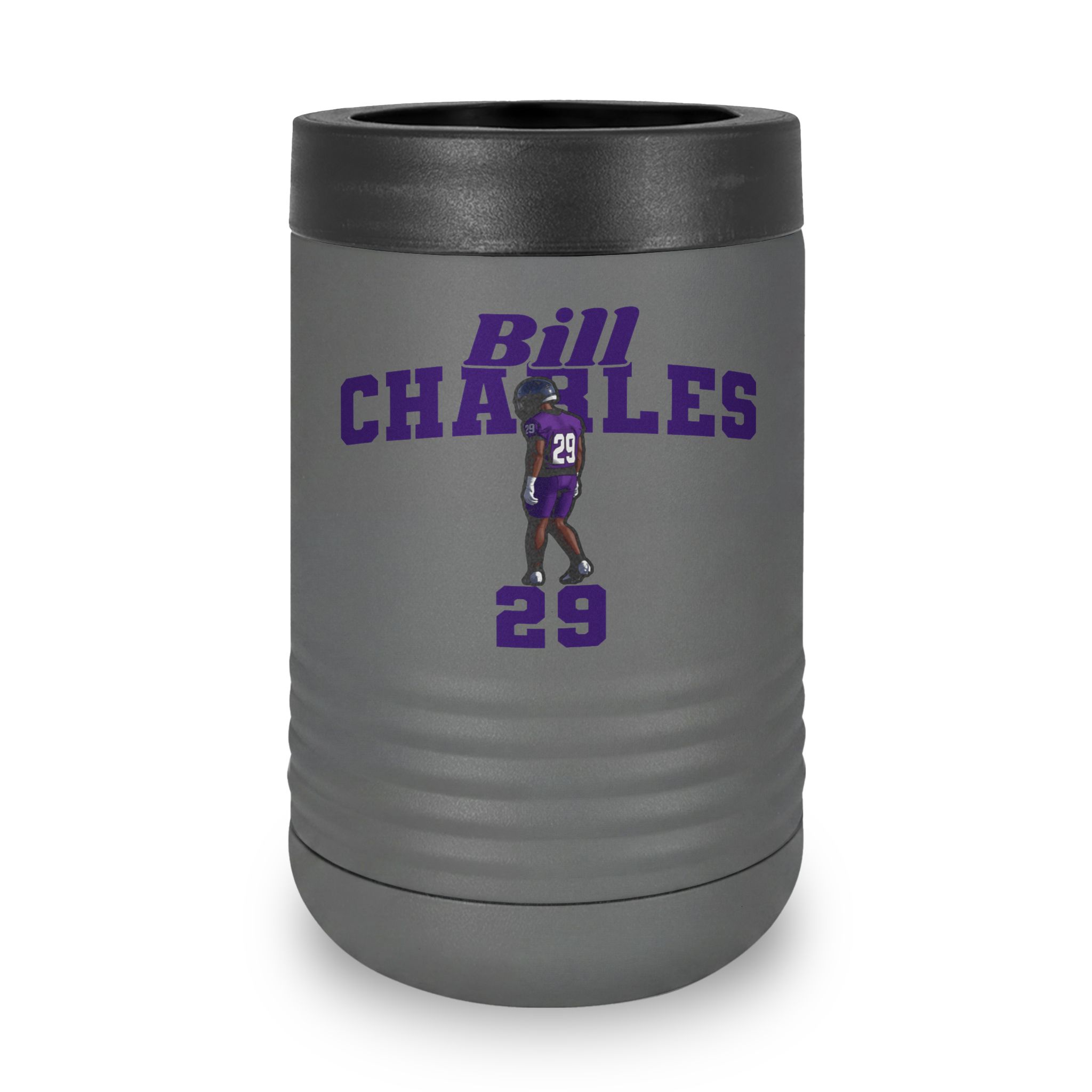 Stainless Can Cooler — character_signature_arch in Grey