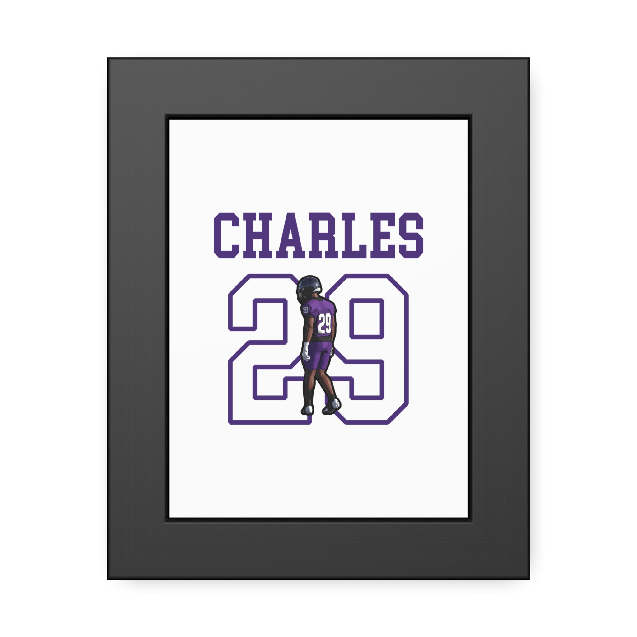 Framed Poster — character_shirsey in Black