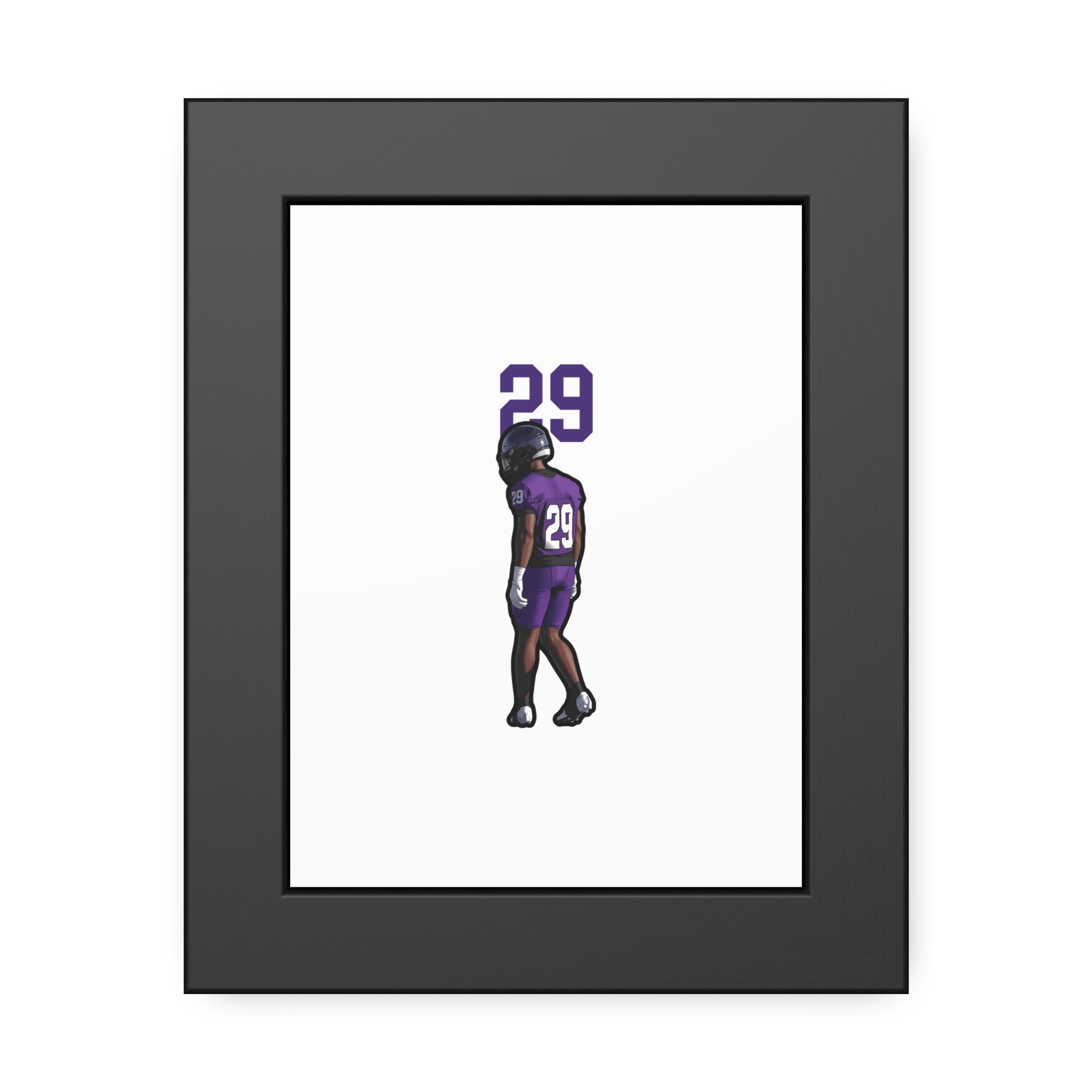 Framed Poster — character_number_top in Black