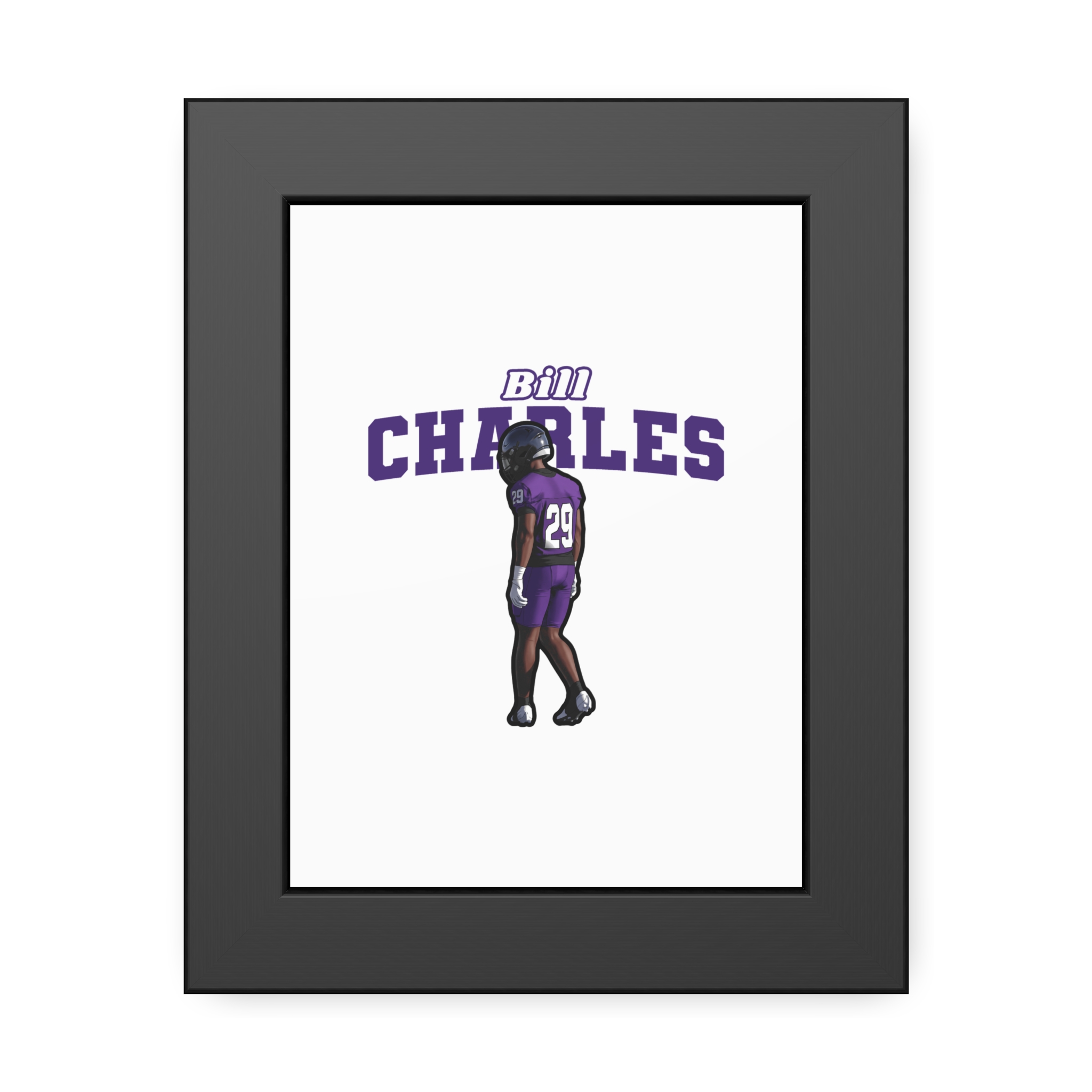 Framed Poster — character_name_arch in Black