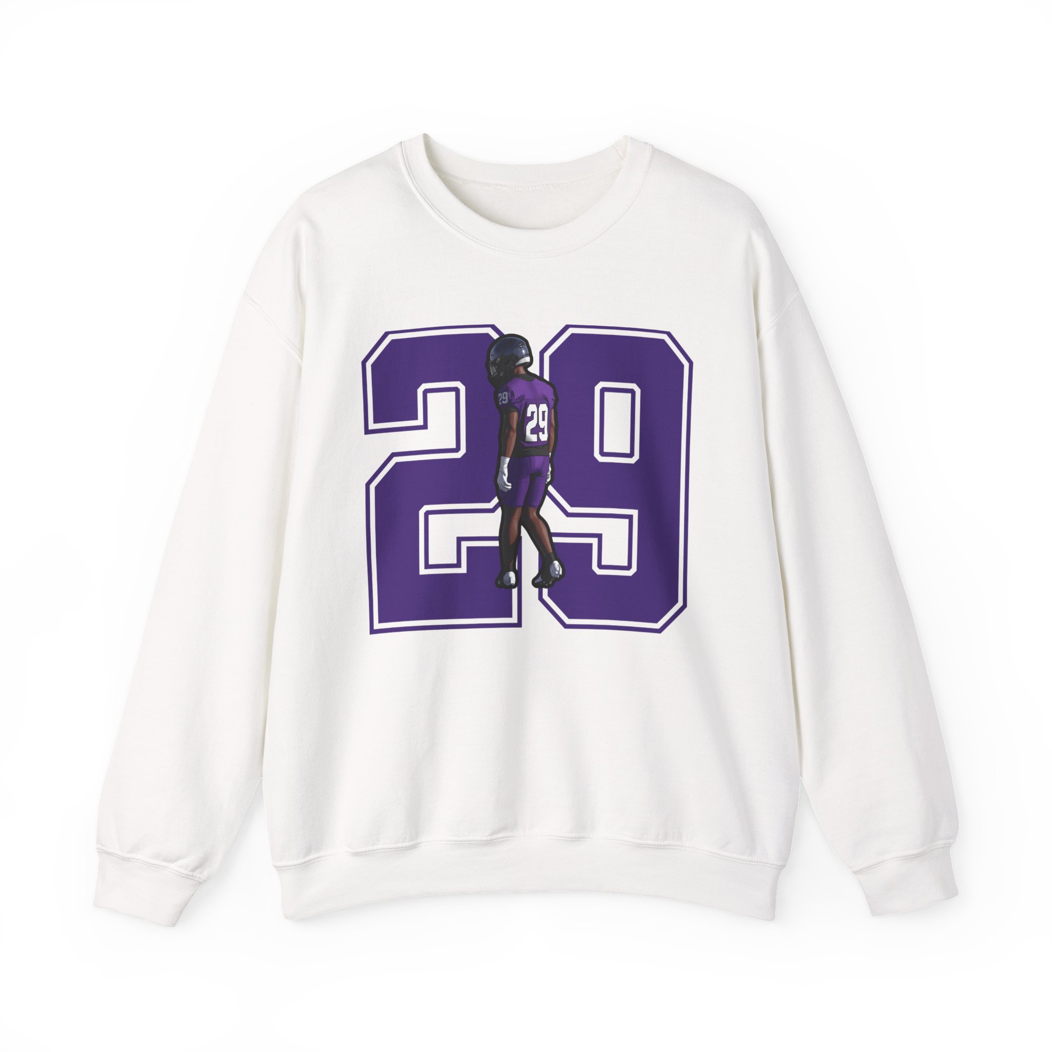 Crewneck Sweatshirt — character_number in White