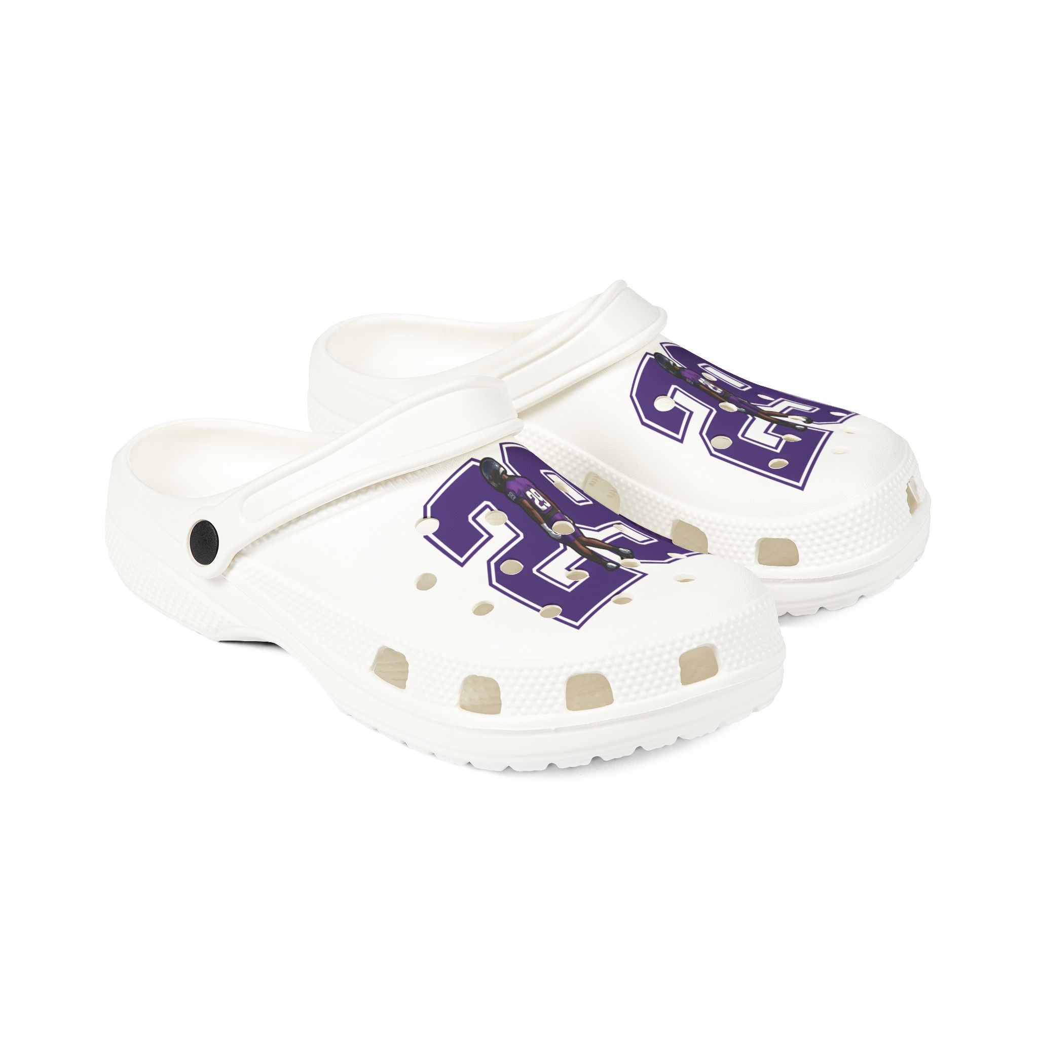 Rubber Clogs — character_number in White