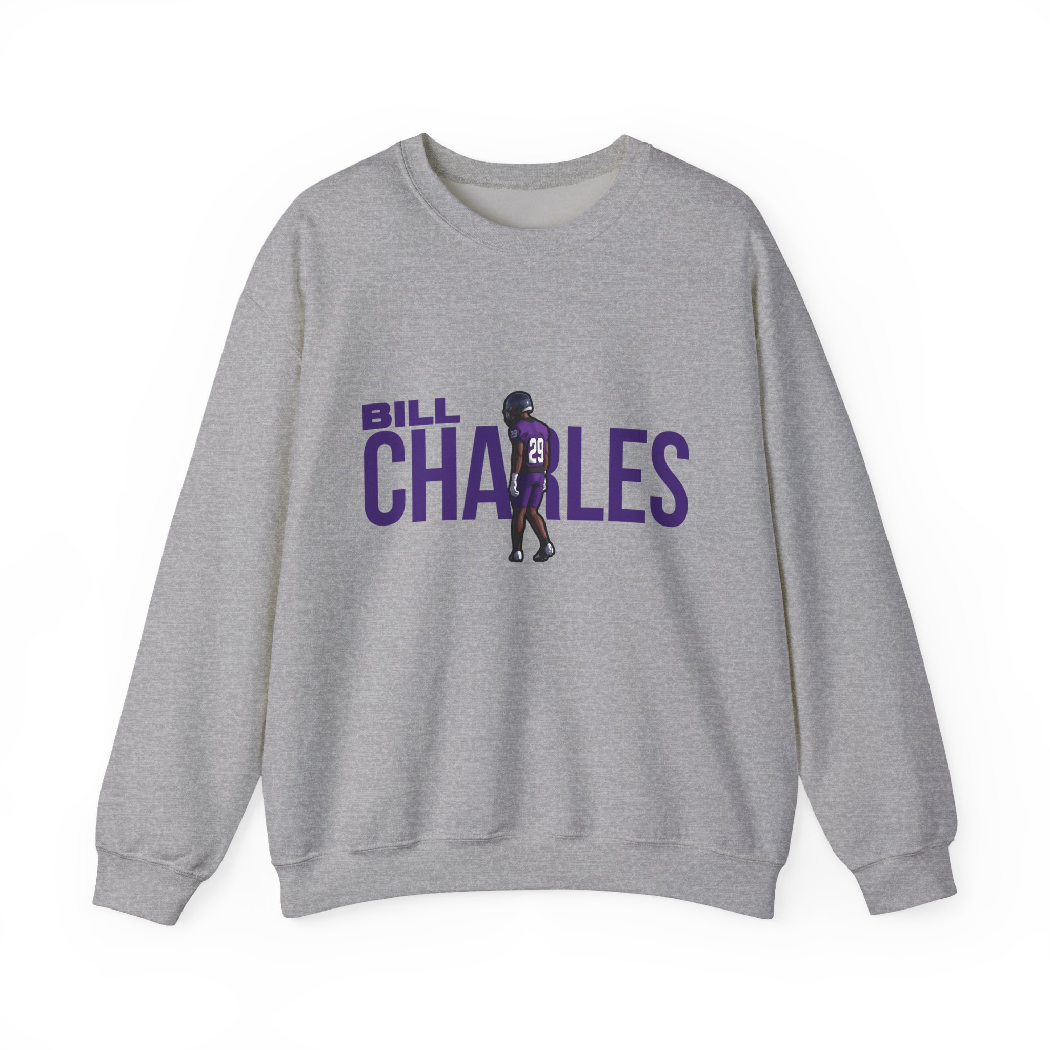 Crewneck Sweatshirt — character_player_name in Grey